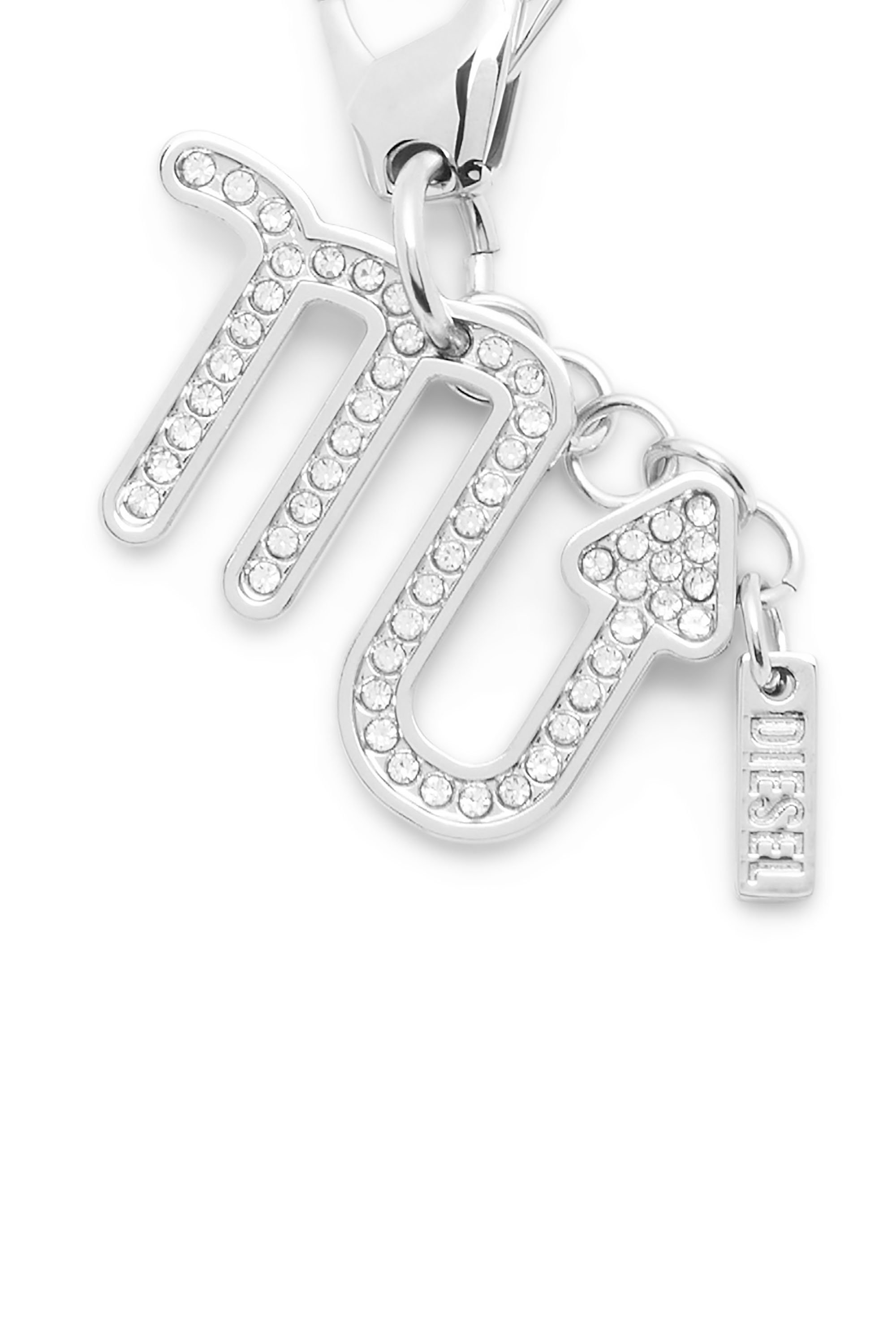 Diesel - CHARM SCORPIO, Unisex's Metal Scorpio charm with rhinestones in シルバー - 3