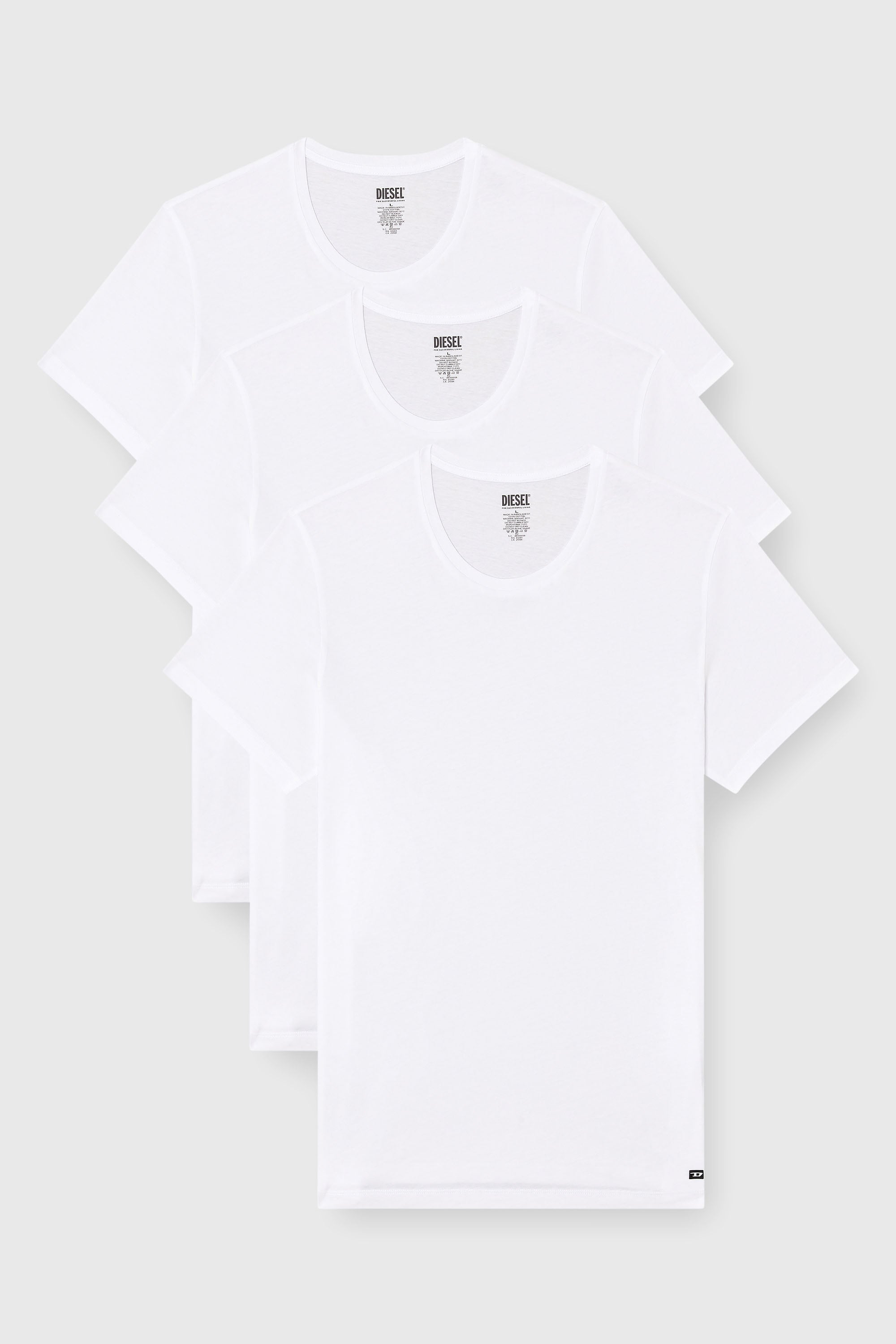 Diesel - RANDAL-D-BOX-3PACK, Male's Tシャツ3枚パック in ホワイト - 1