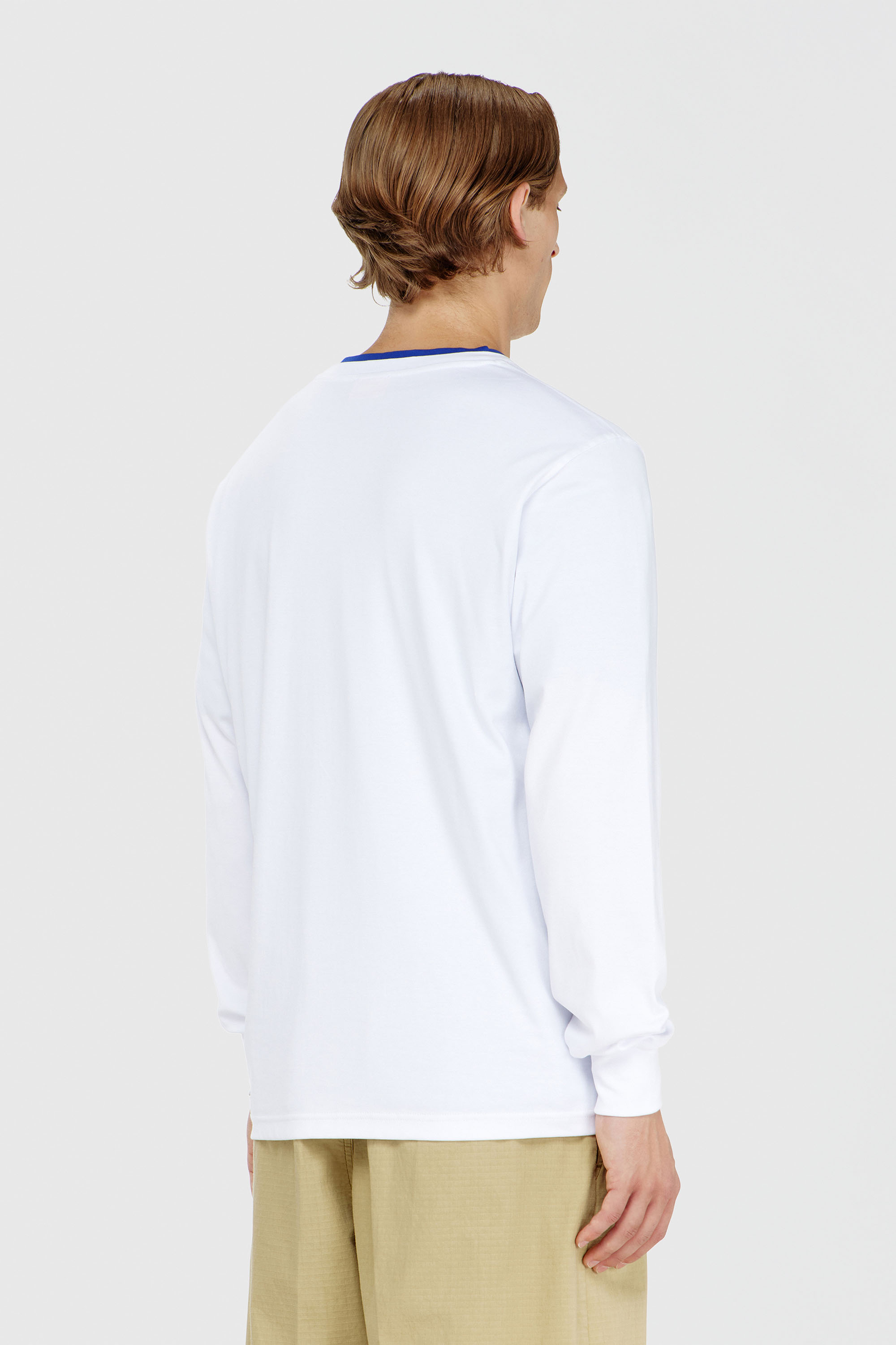 Diesel - T-ADJUST-LS-MET, Male's 長袖Tシャツ in ホワイト - 4