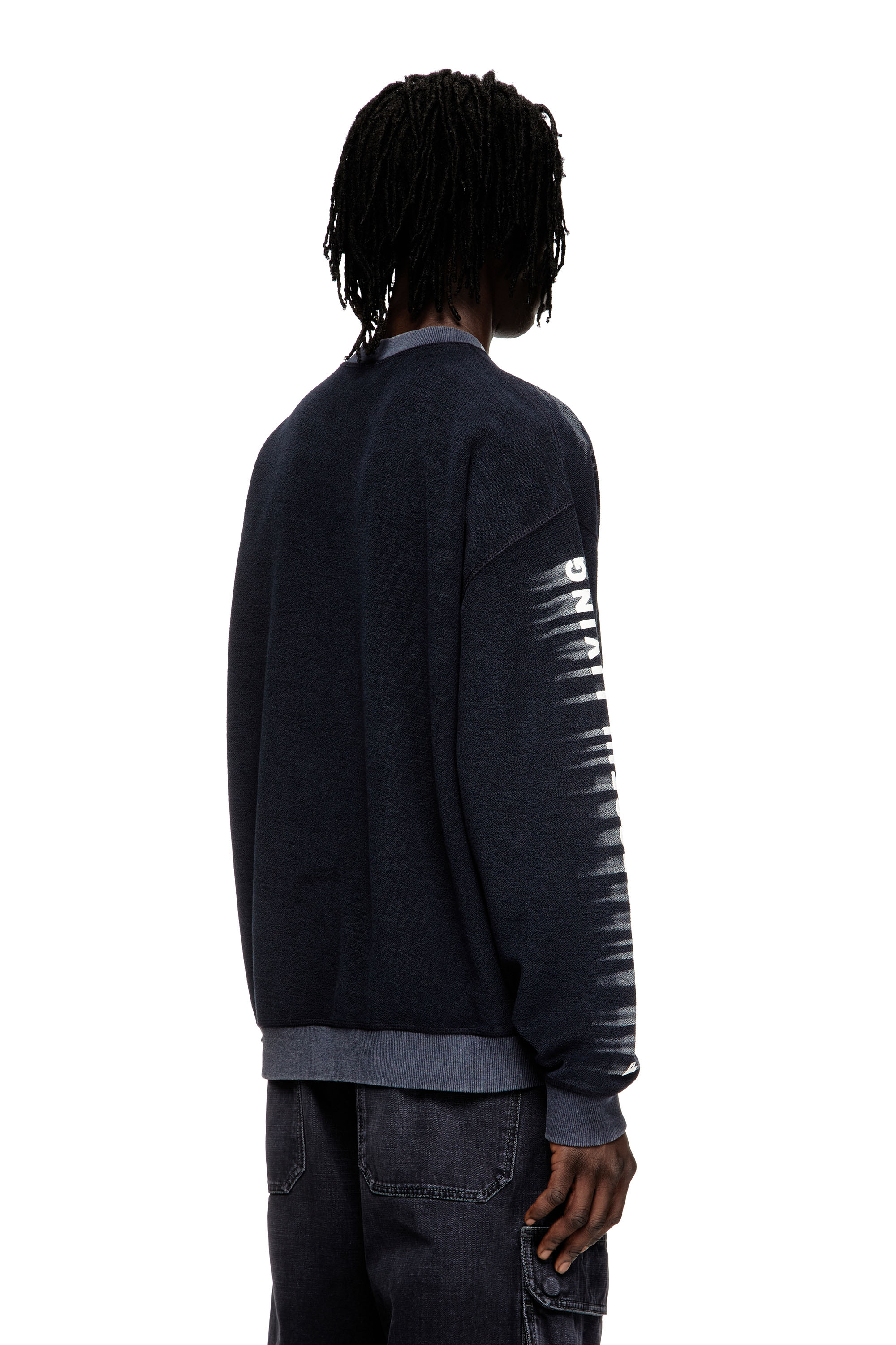 Diesel - S-BOXT-T1, Male's プルオーバースウェット in ダークブルー - 4