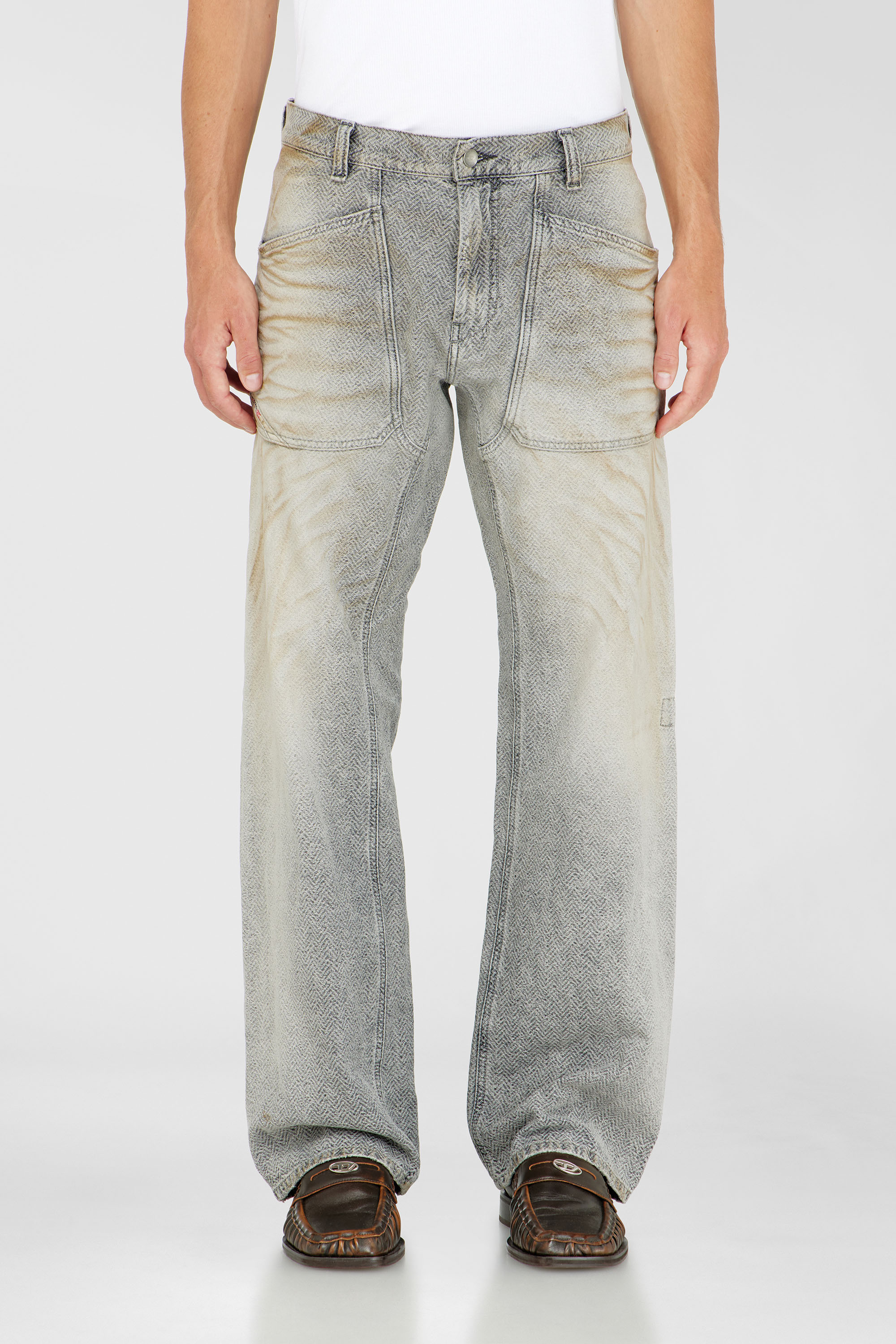 Diesel - Male's Relaxed Jeans D-Zeta 09Q11, グレー - 1