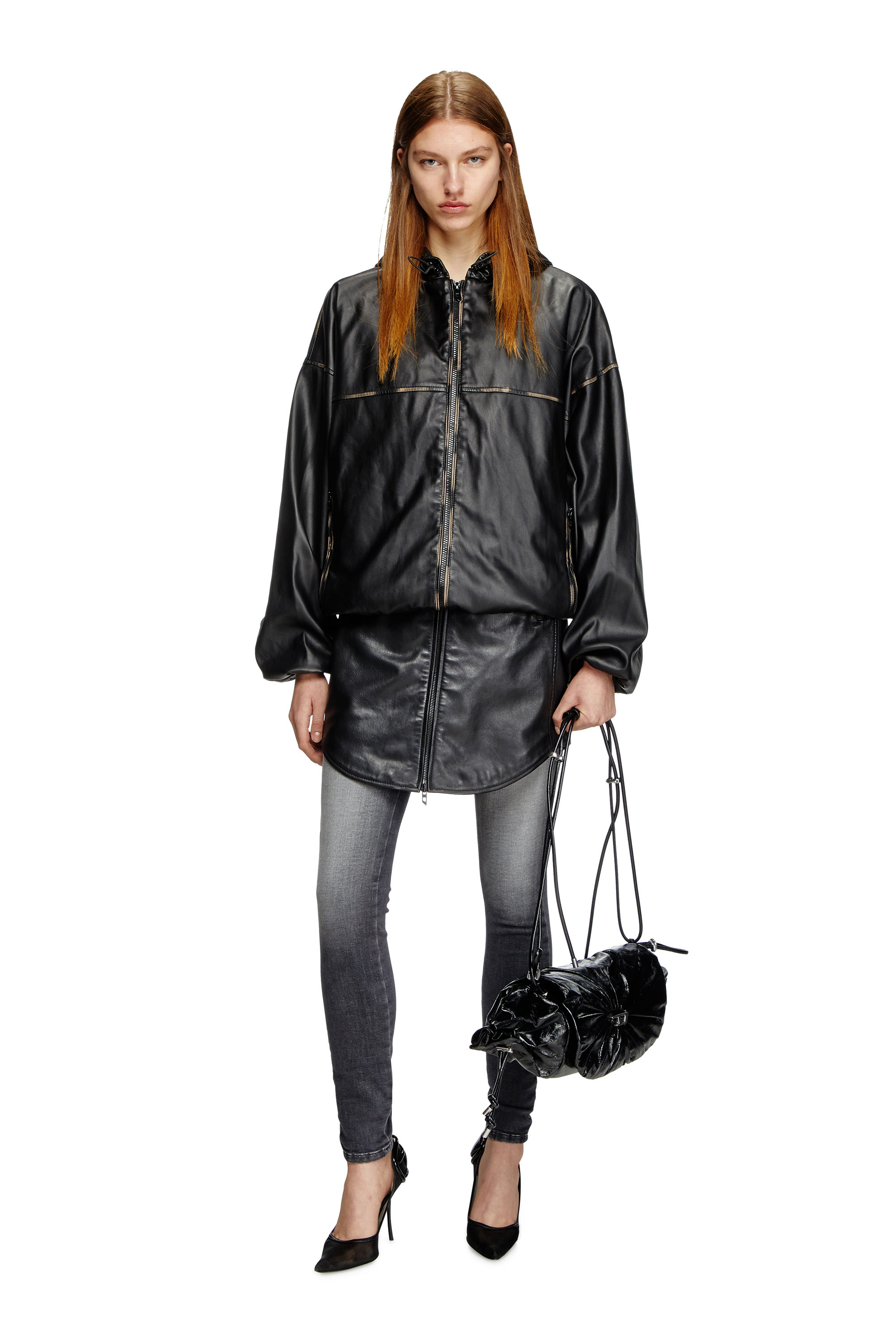 Diesel - J-ANTIL, Unisex's ジップアップジャケット in ブラック - 7