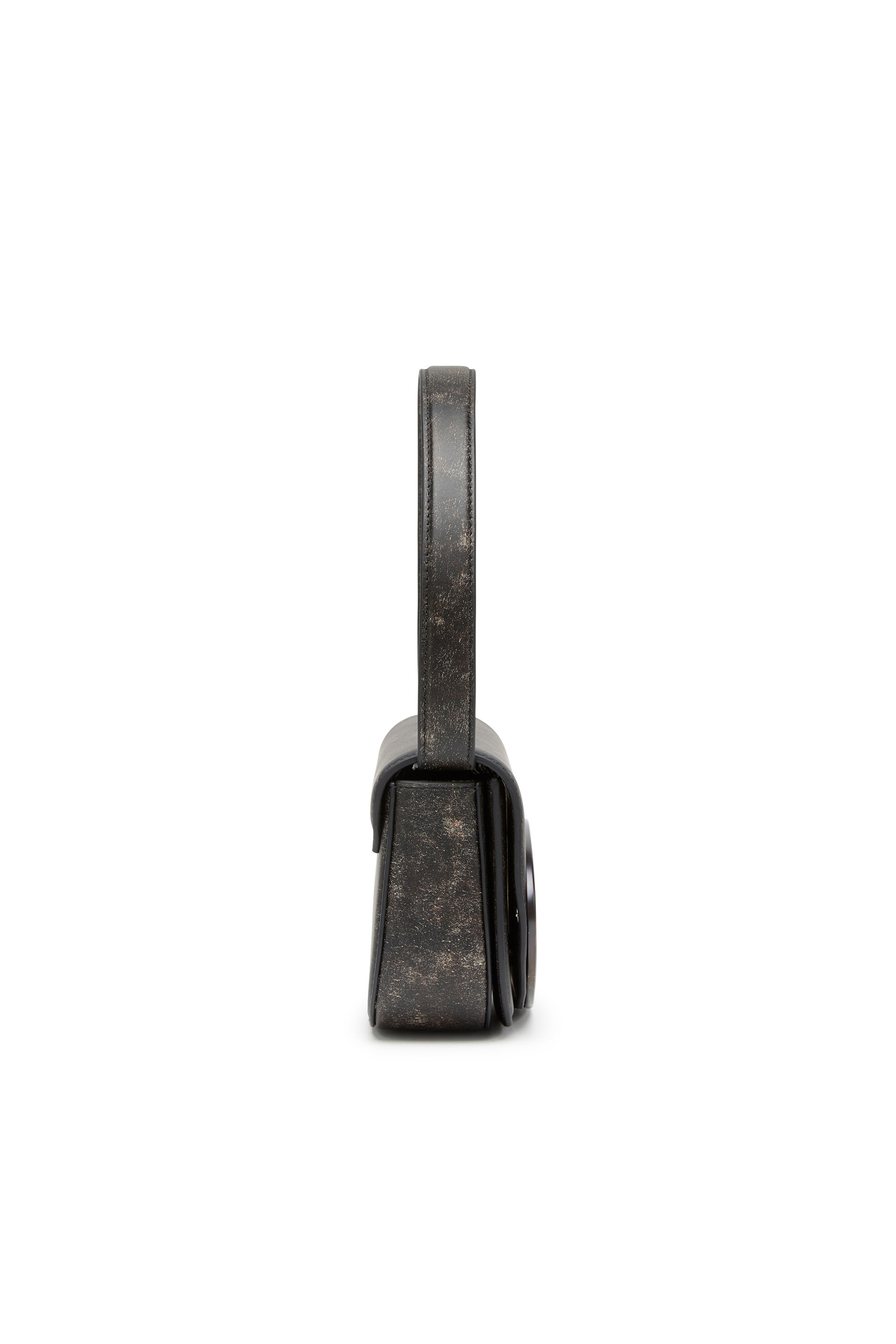 Diesel - 1DR, Female's 1DR-Iconic shoulder bag in distressed leather in ダークブラウン - 3