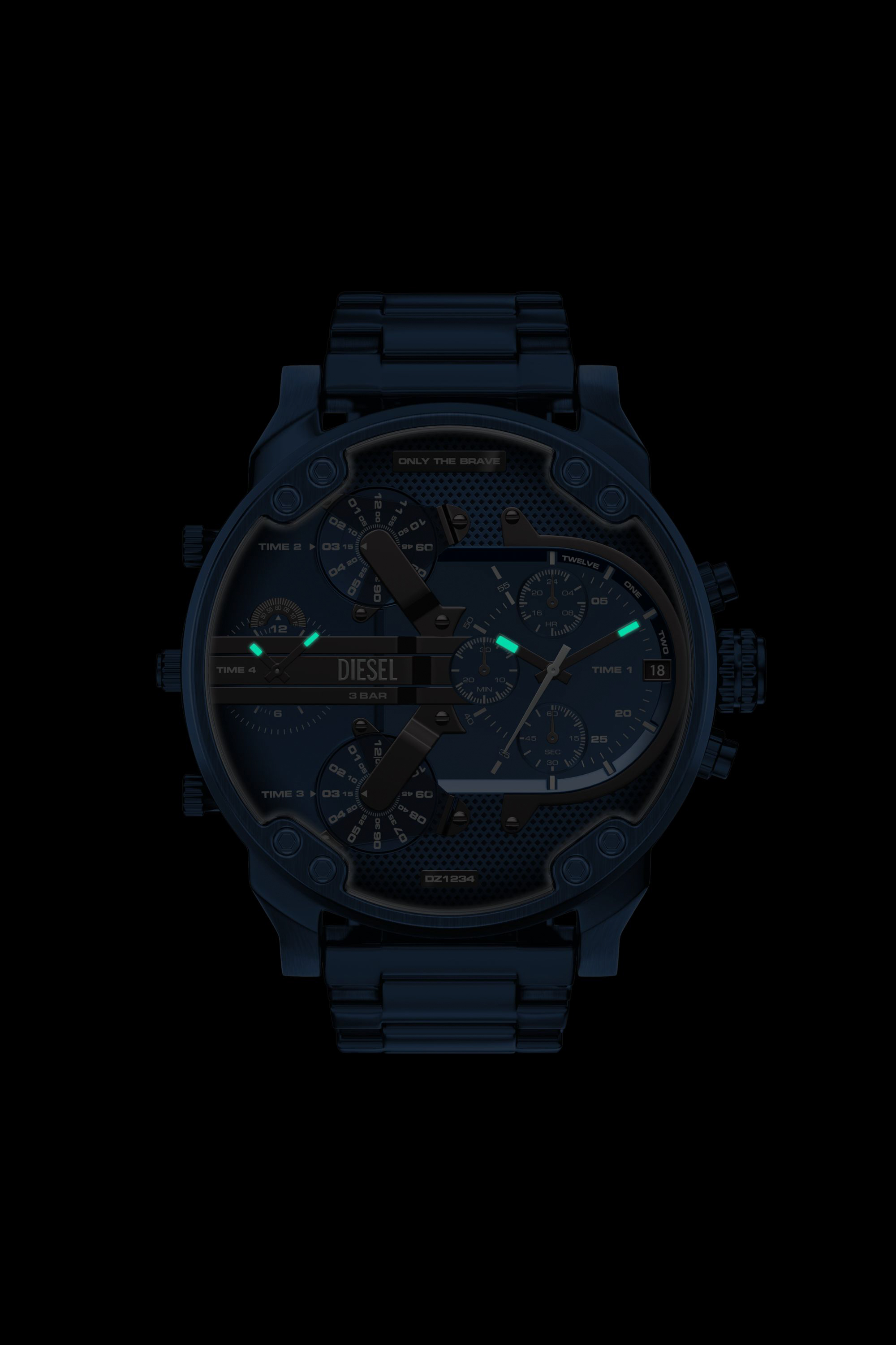 Diesel - DZ7496 WATCH, Male's Mr. Daddy 2.0 Blue Stainless Steel Watch in ブルー - 6