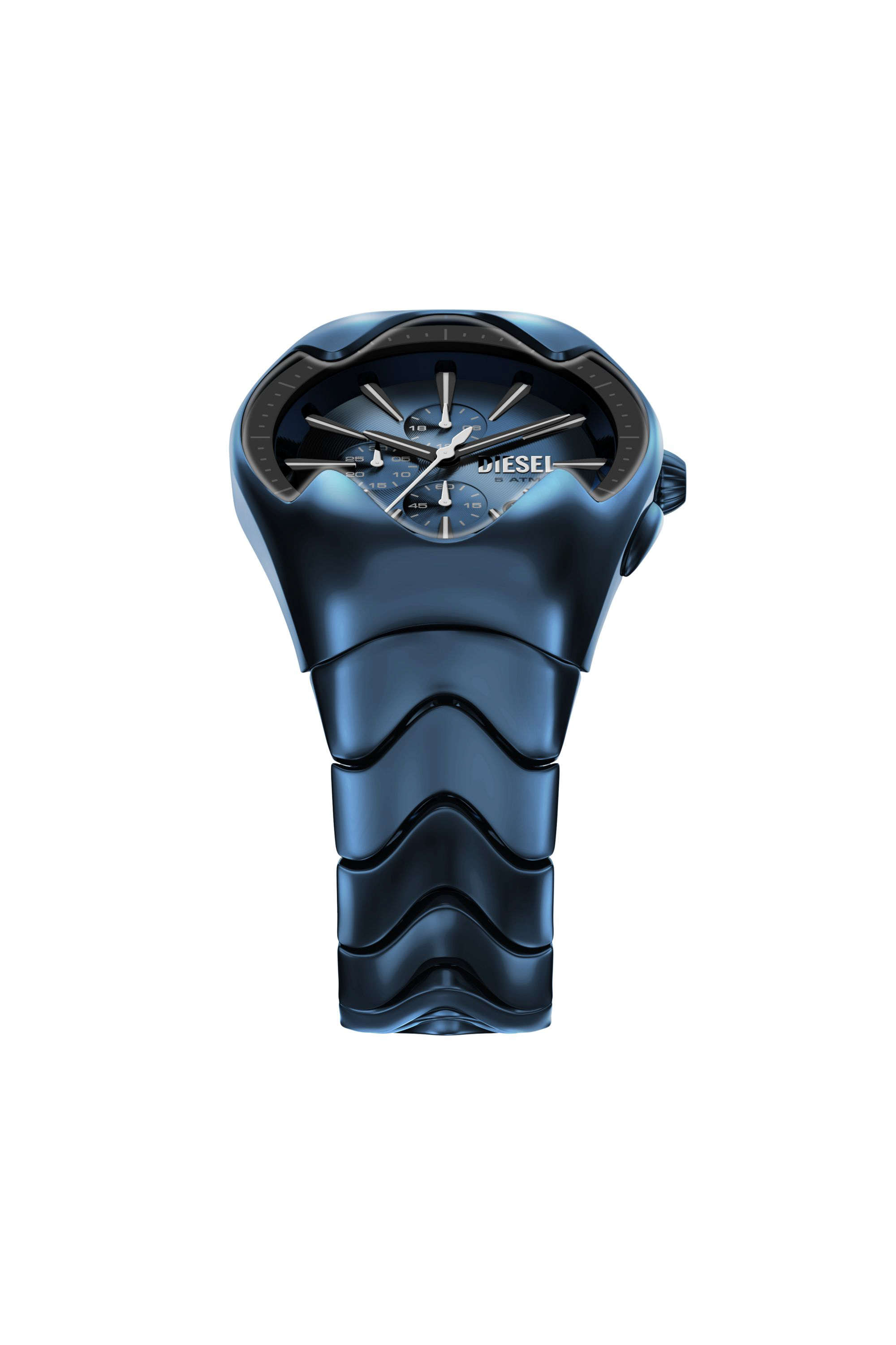 Diesel - DZ4704 WATCH, Male's Mercurial Chronograph Blue Stainless Steel Watch in ブラック/ブルー - 4