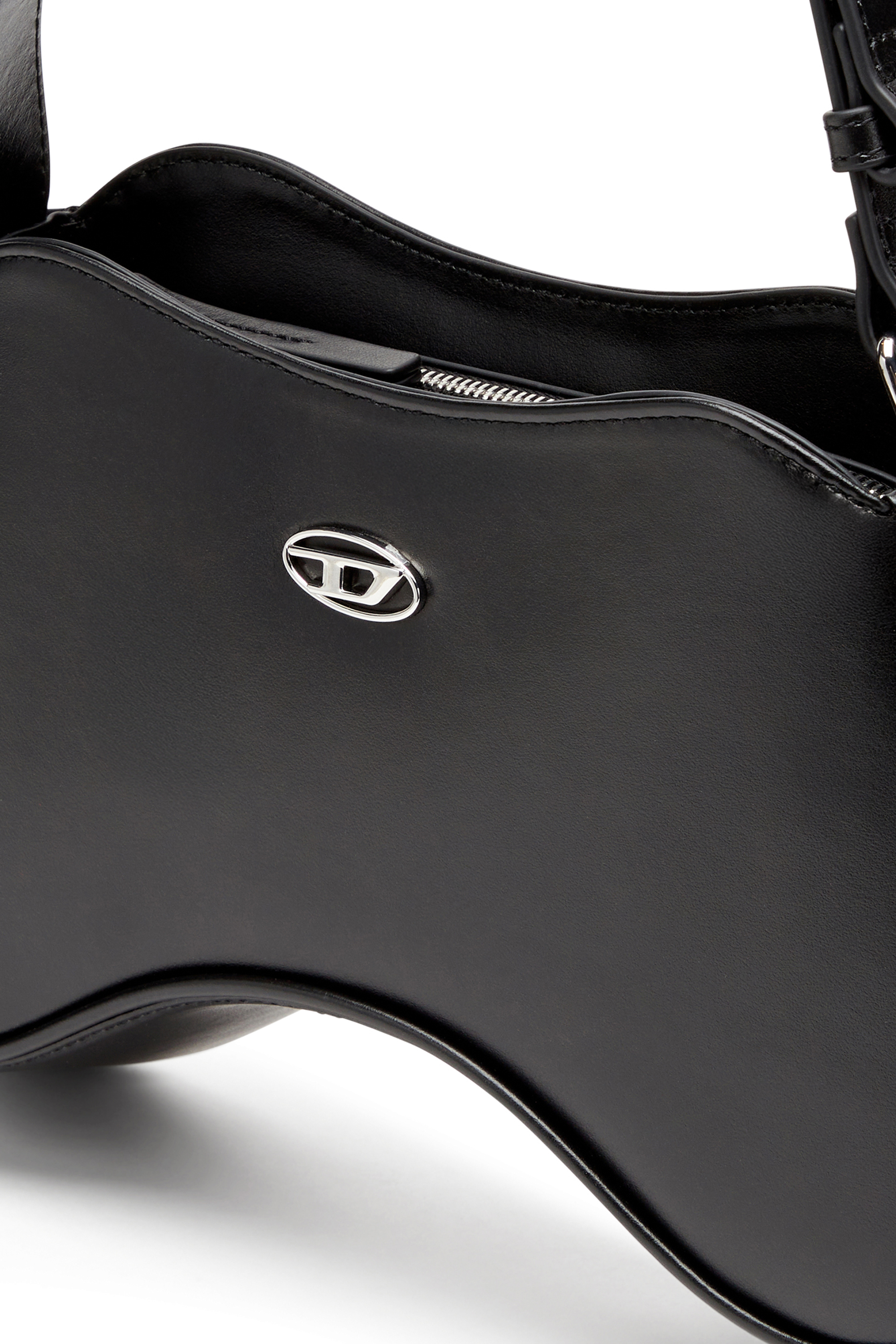 Diesel - PLAY SHOULDER, Female's Play-Semi gloss leather shoulder bag in ブラック - 5
