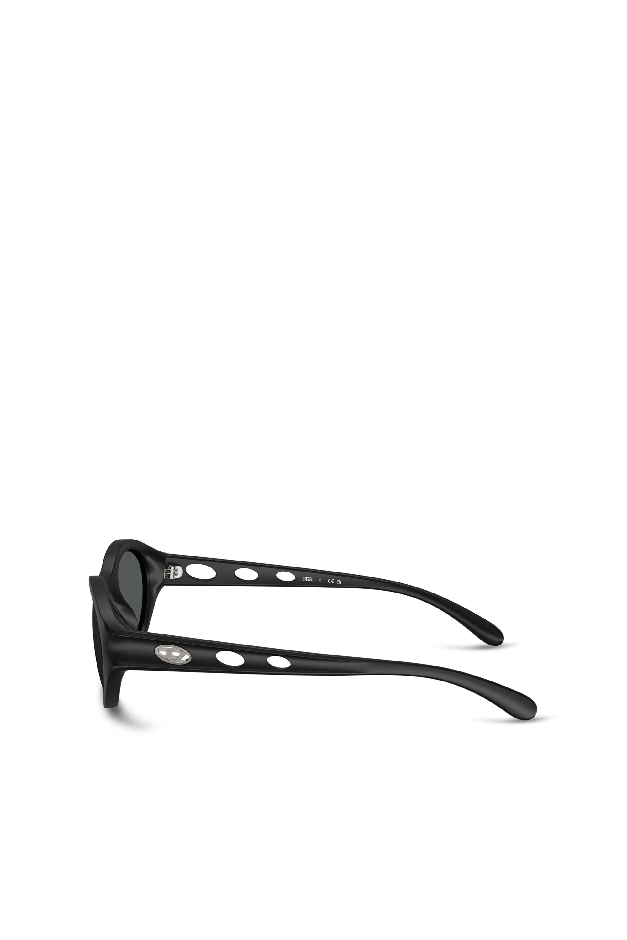 Diesel - 0DL3005U, Unisex's Oval sunglasses in ブラック - 2