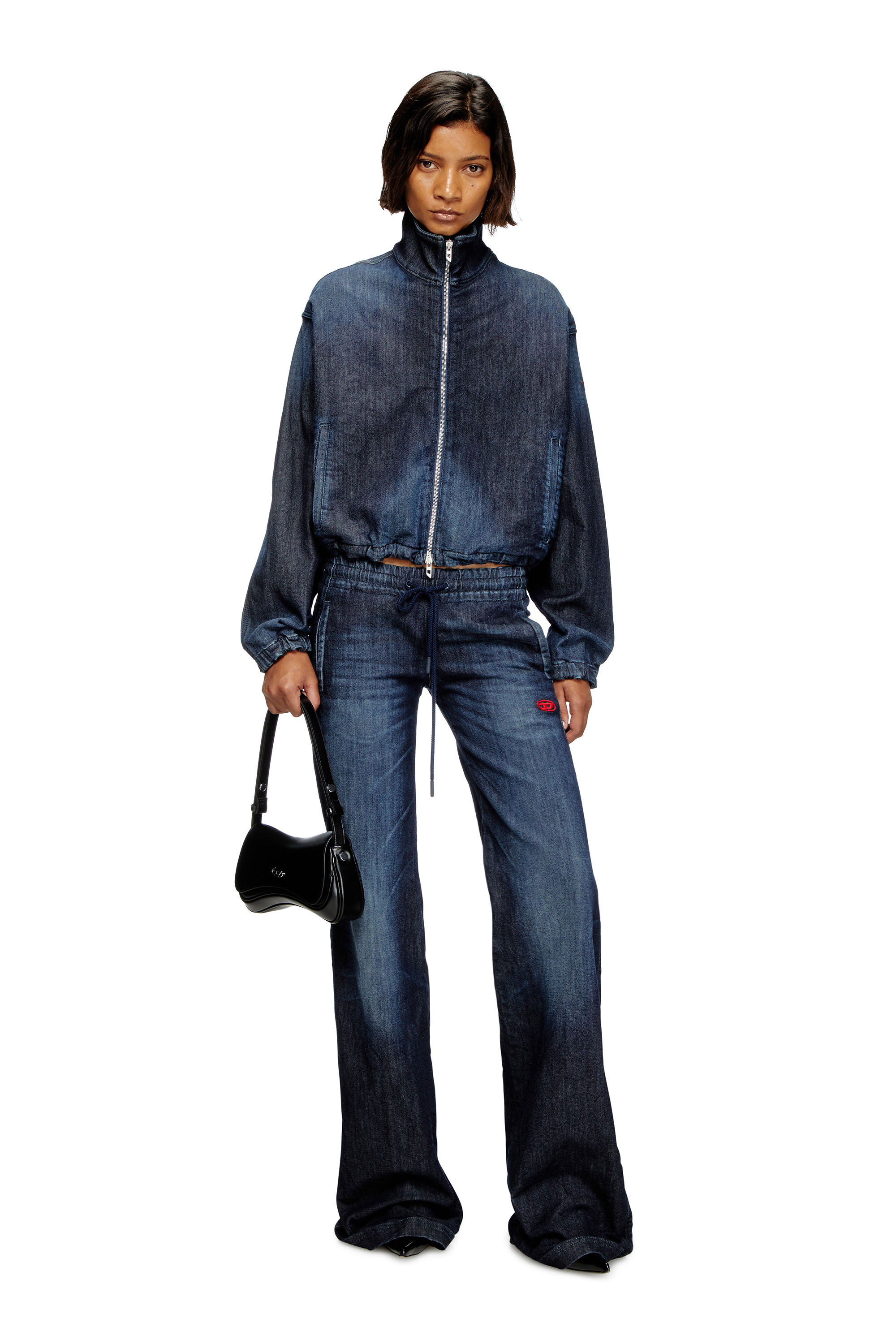 Diesel - DE-SANDERZ JOGG, Female's High-neck JoggJeans jacket in ダークブルー - 2
