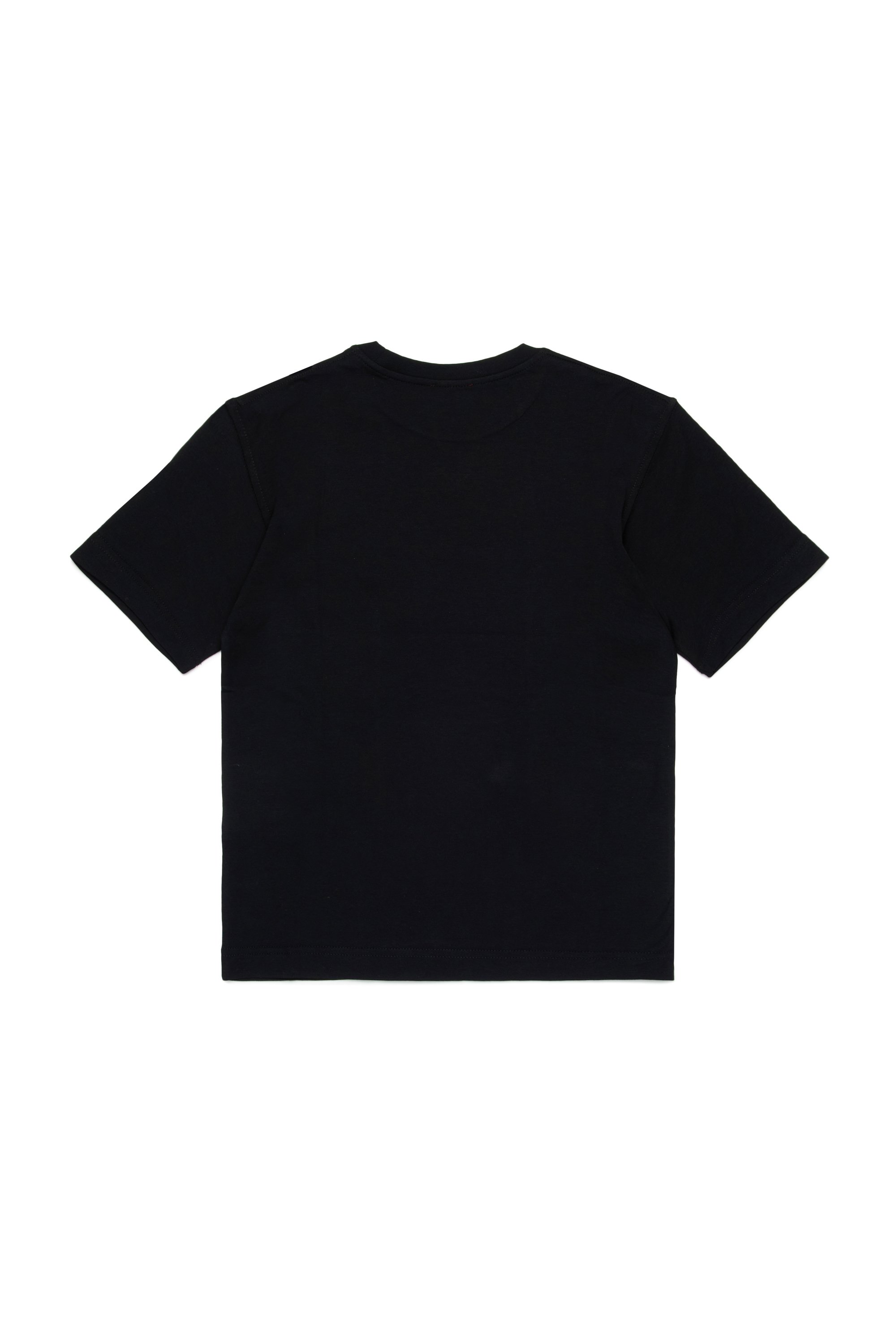 Diesel - TMARCUS OVER, Male's T-shirt with metallic Oval D in ブラック - 2