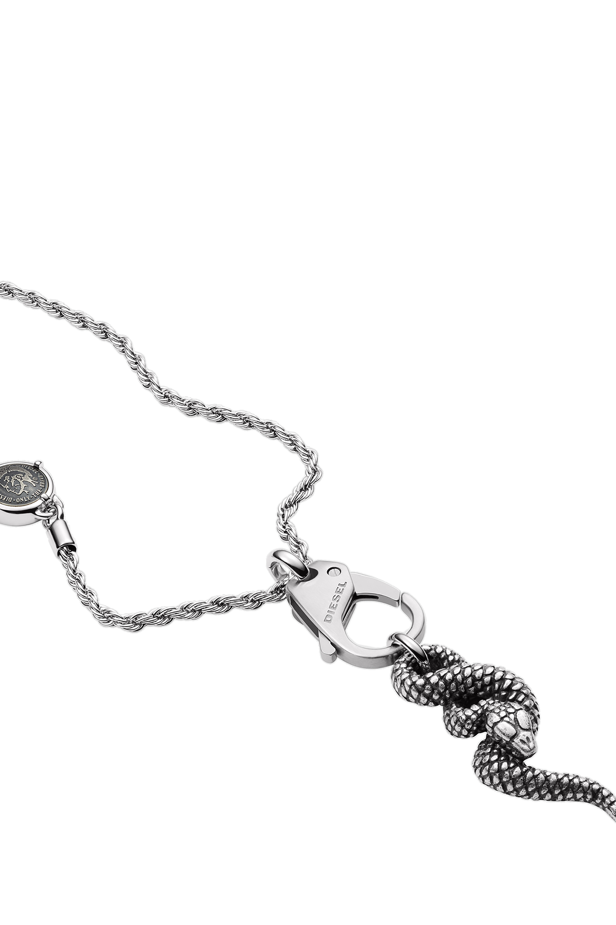 Diesel - DX1278, Male's Stainless steel snake pendant necklace in シルバー - 2