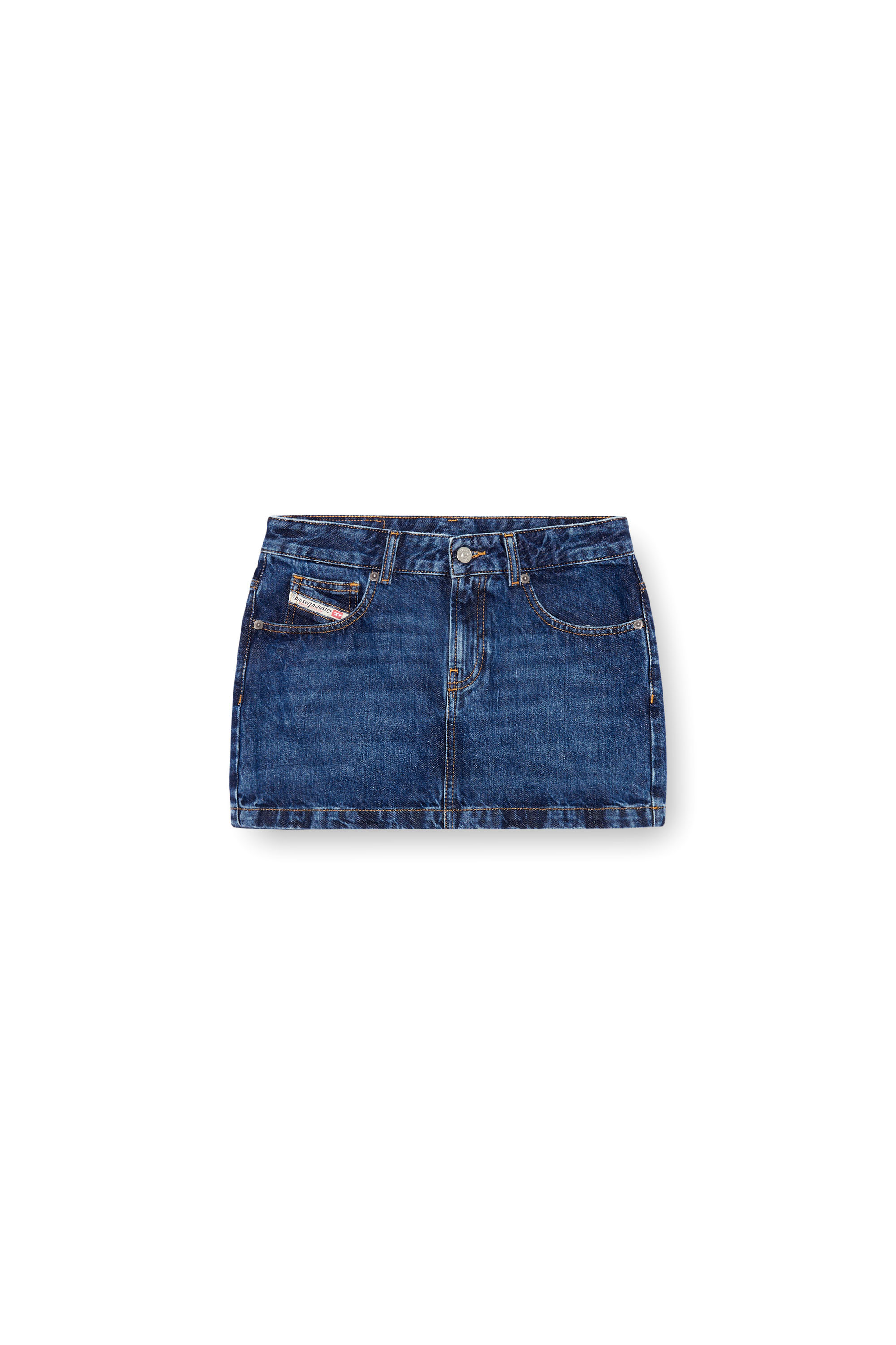 Diesel - DE-RON, Female's Mini skirt in denim in ダークブルー - 3