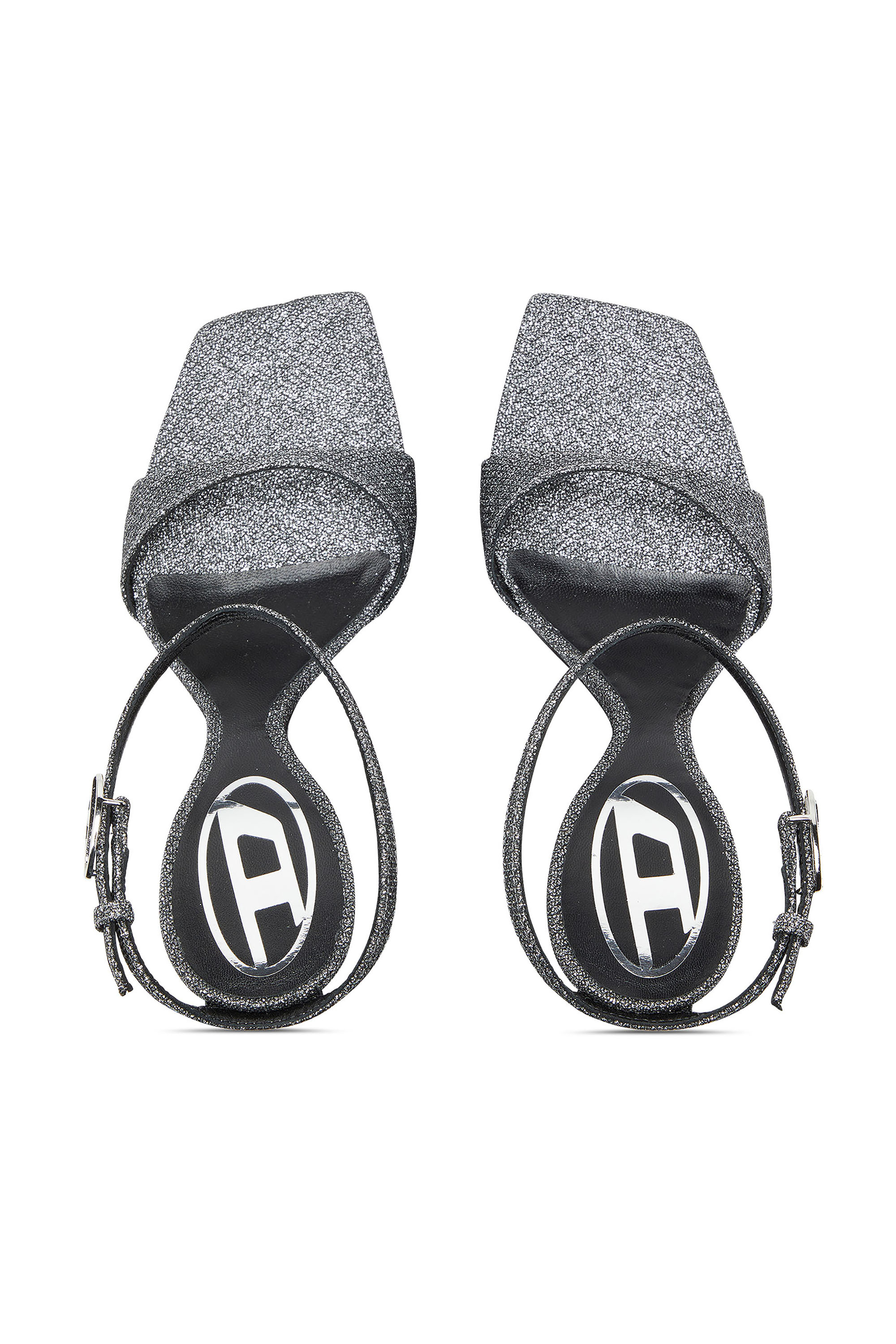 Diesel - D-AMBER SANDAL WEDGE, Female's ウェッジサンダル in シルバー - 4