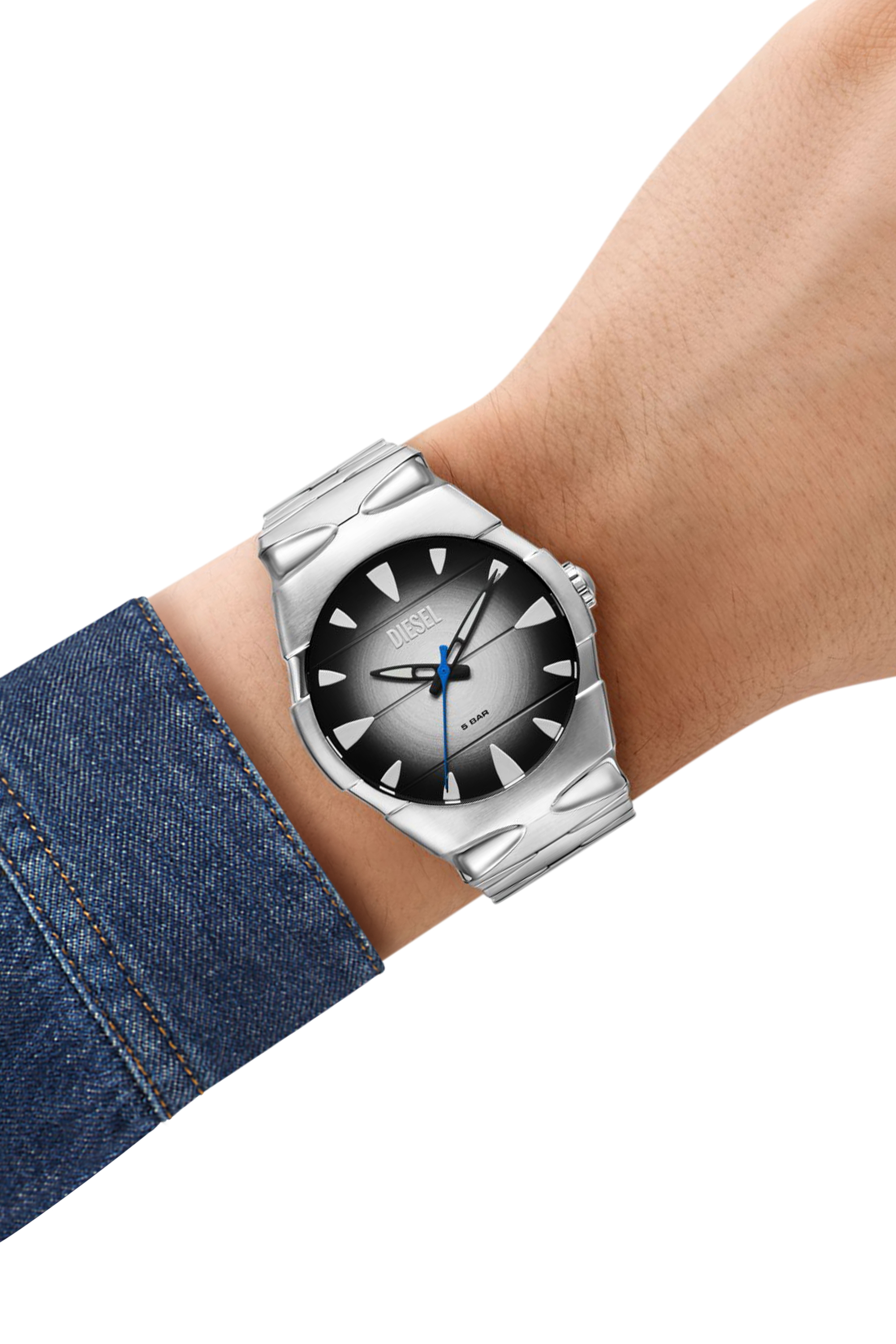 Diesel - DZ2224 WATCH, Male's D-Sruptor Three-Hand Stainless Steel Watch in シルバー - 4