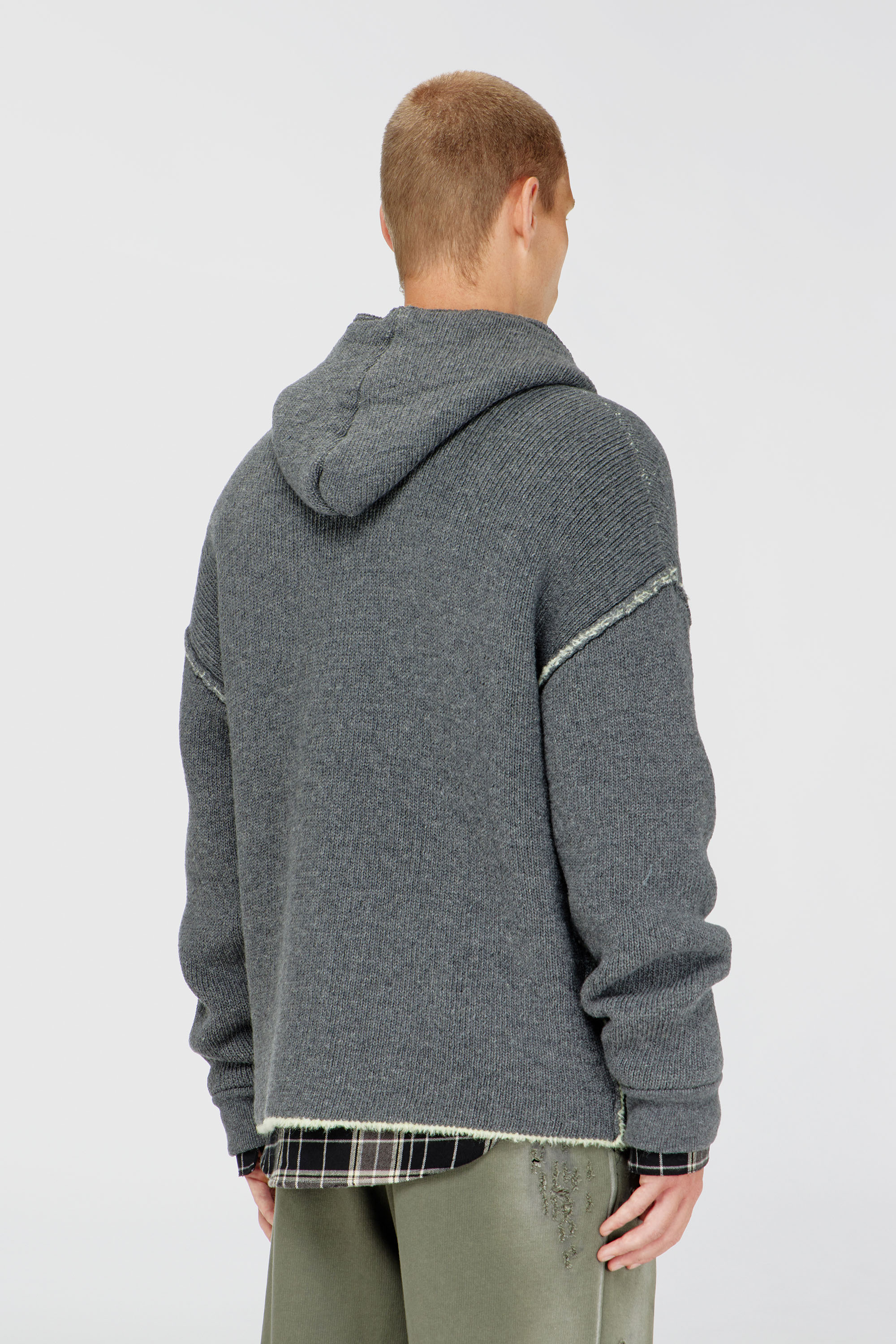 Diesel - K-BOUBBY, Male's ジップアップカーディガン in グレー - 5