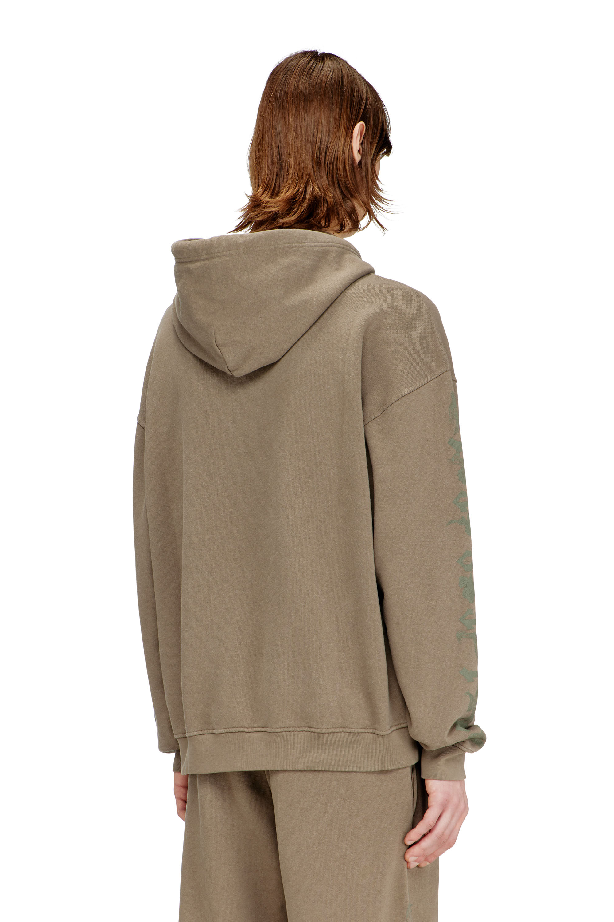 Diesel - S-GRIFFON, Male's Treated hoodie with griffin print in null - 5