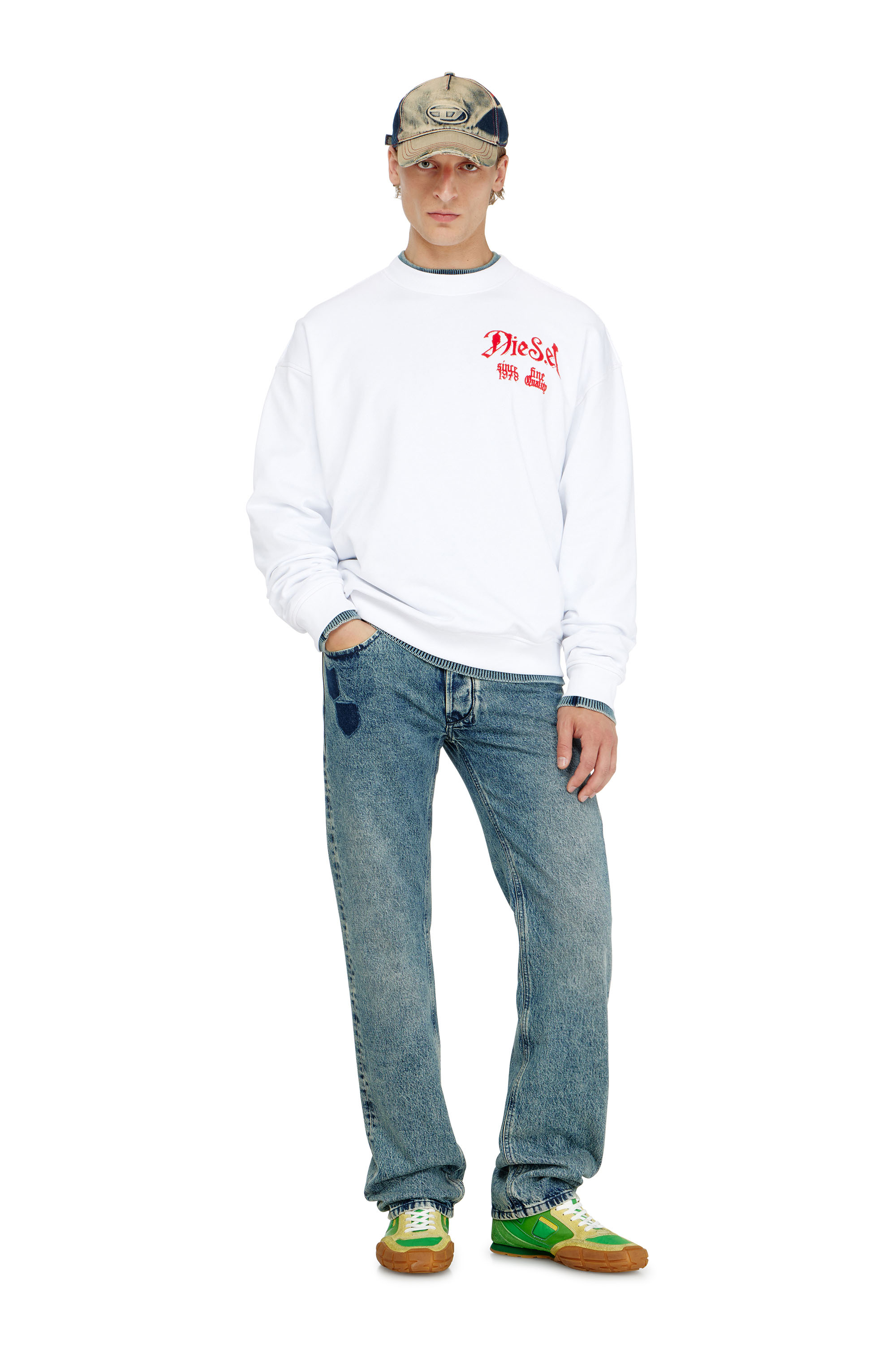 Diesel - S-BOXT-AA2, Male's プルオーバースウェット in ホワイト - 2