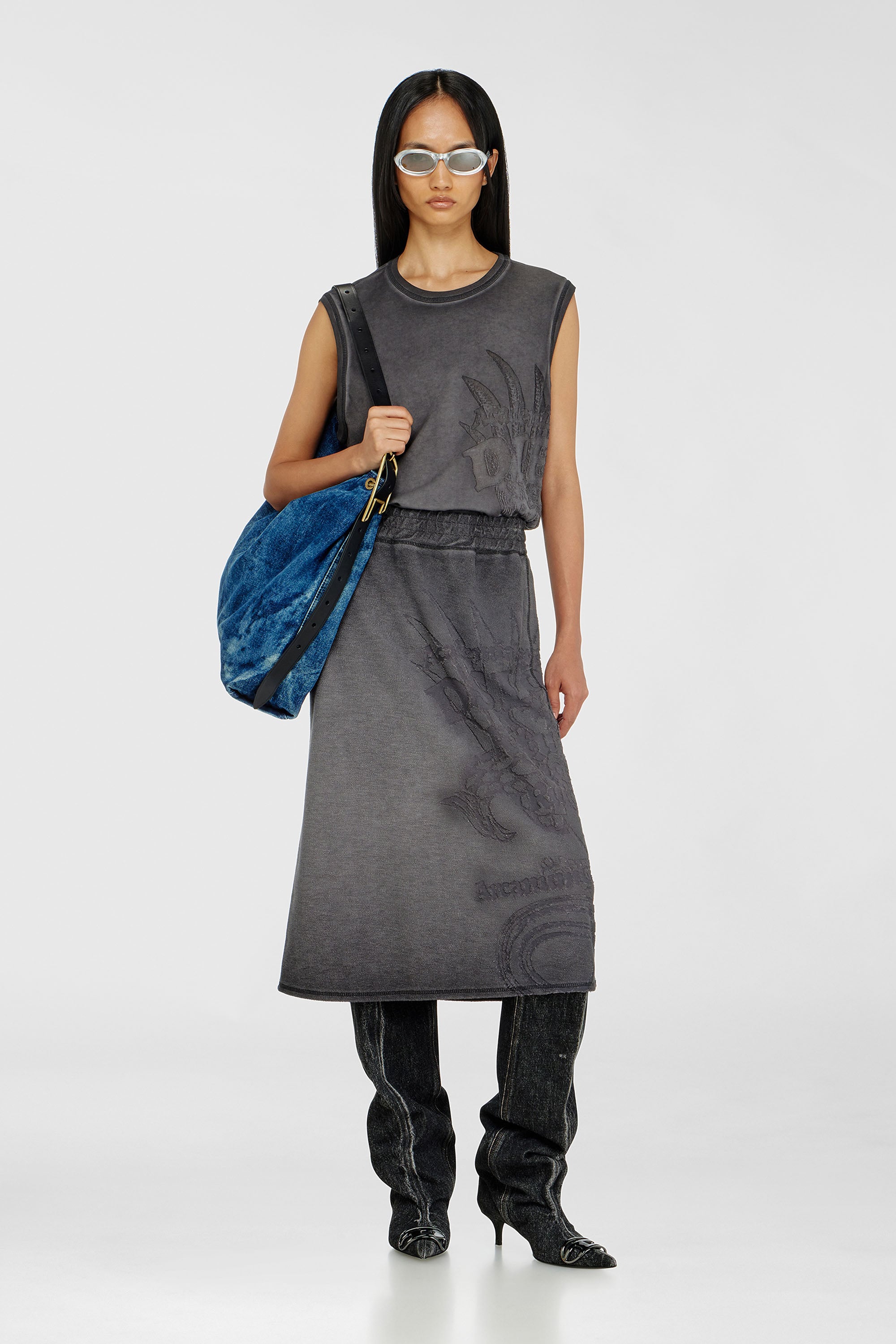 Diesel - O-BEAUTY, Female's スカート in ダークグレー - 1