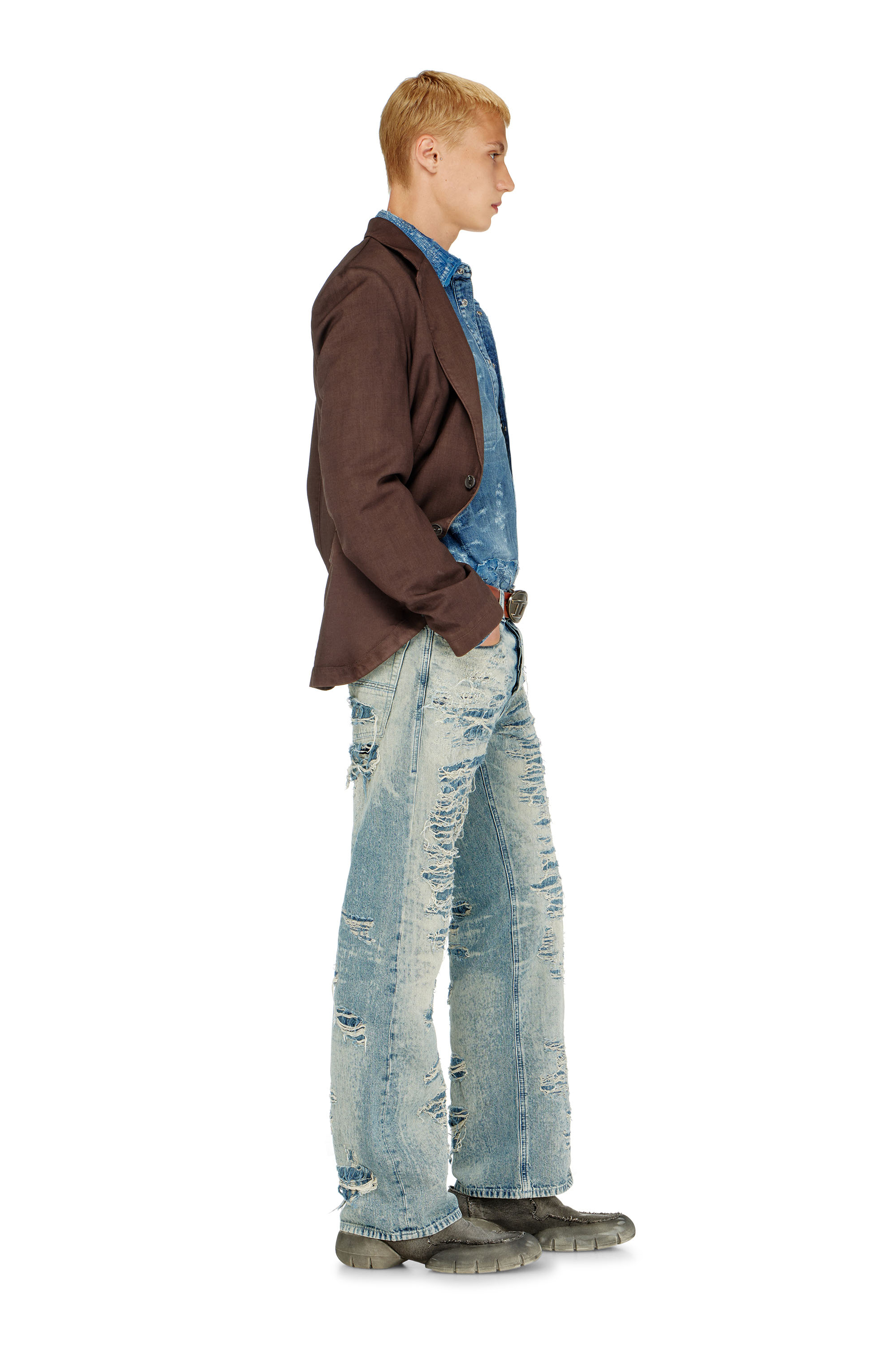 Diesel - Male's Relaxed Jeans 1980 D-Eeper 068YM, ミディアムブルー - 2