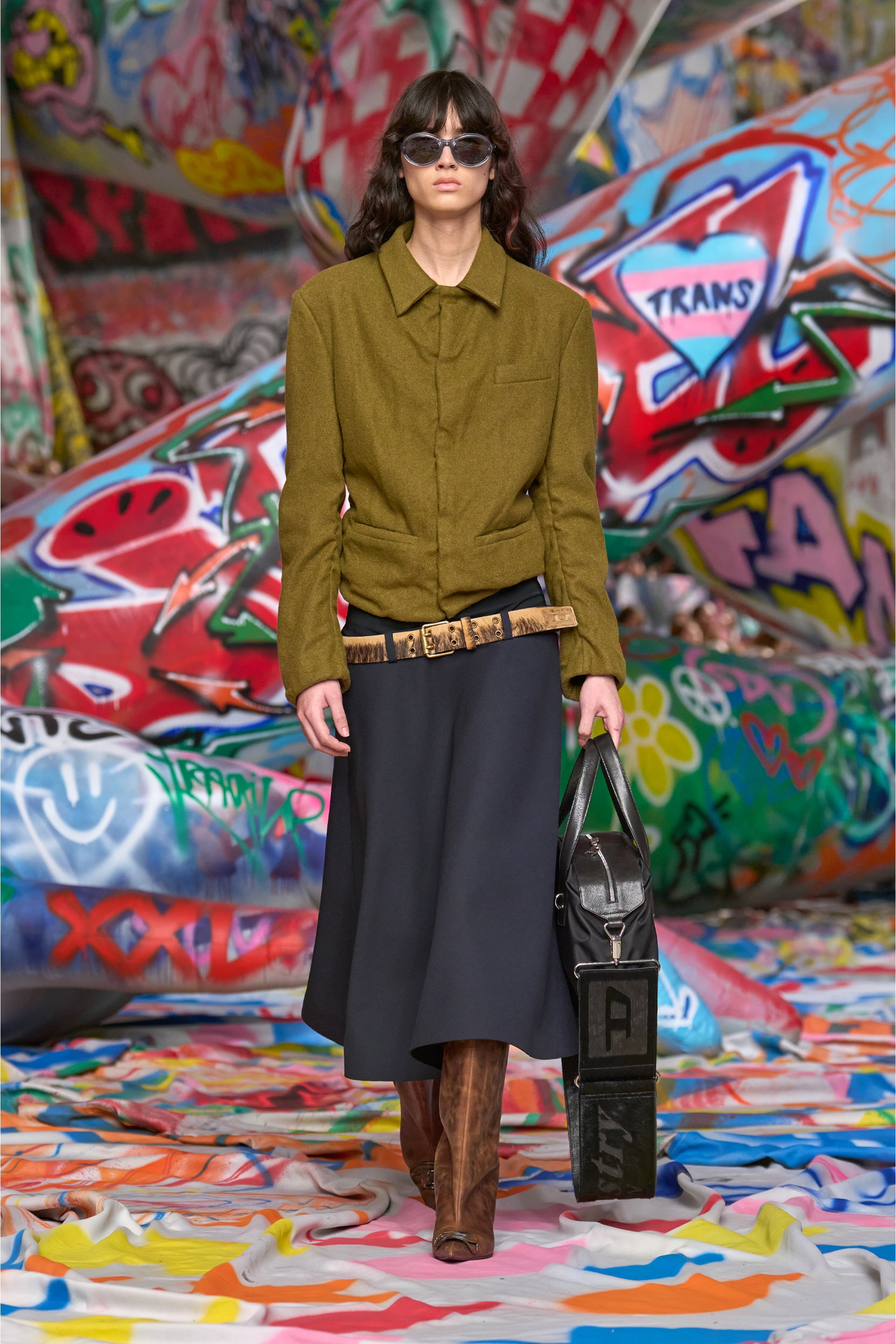 Diesel - O-GRACE-BOND, Female's Drop-waist skirt in neoprene-bonded fabric in ダークブルー - 6