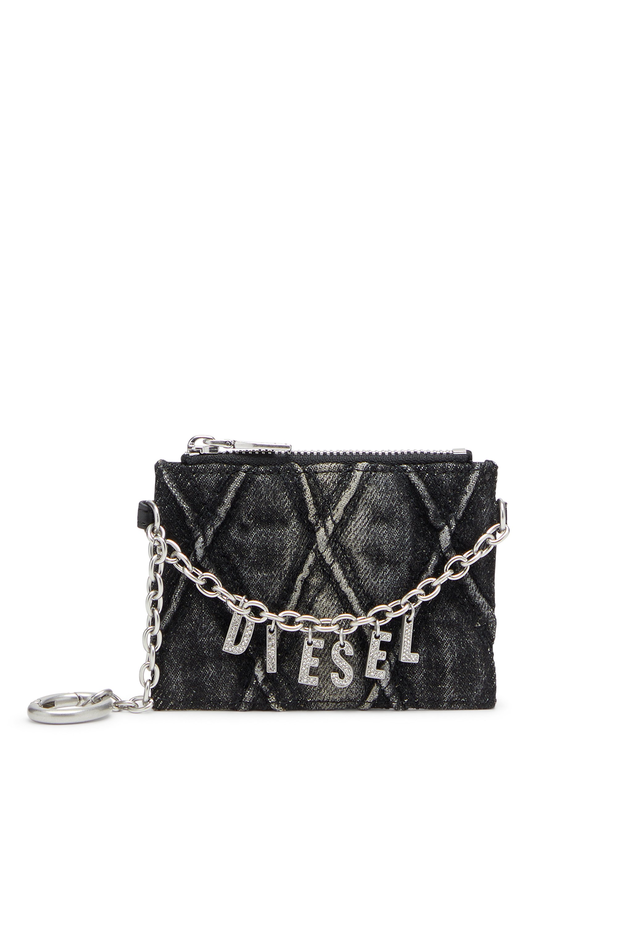 Diesel - CARD HOLDER WITH CHAIN, Female's カードホルダー in ダークグレー - 1