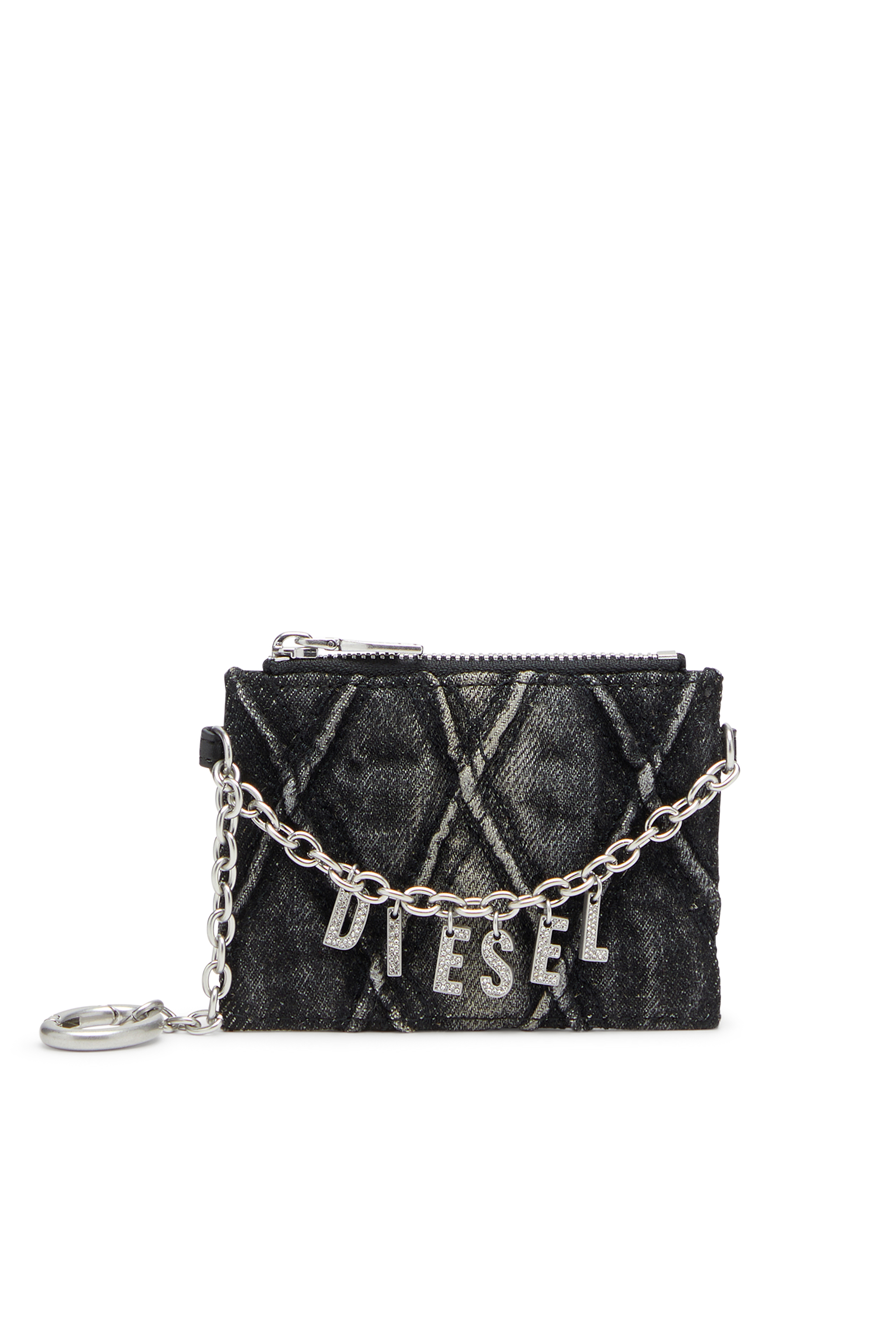 Diesel - CARD HOLDER WITH CHAIN, Female's カードホルダー in ダークグレー - 1