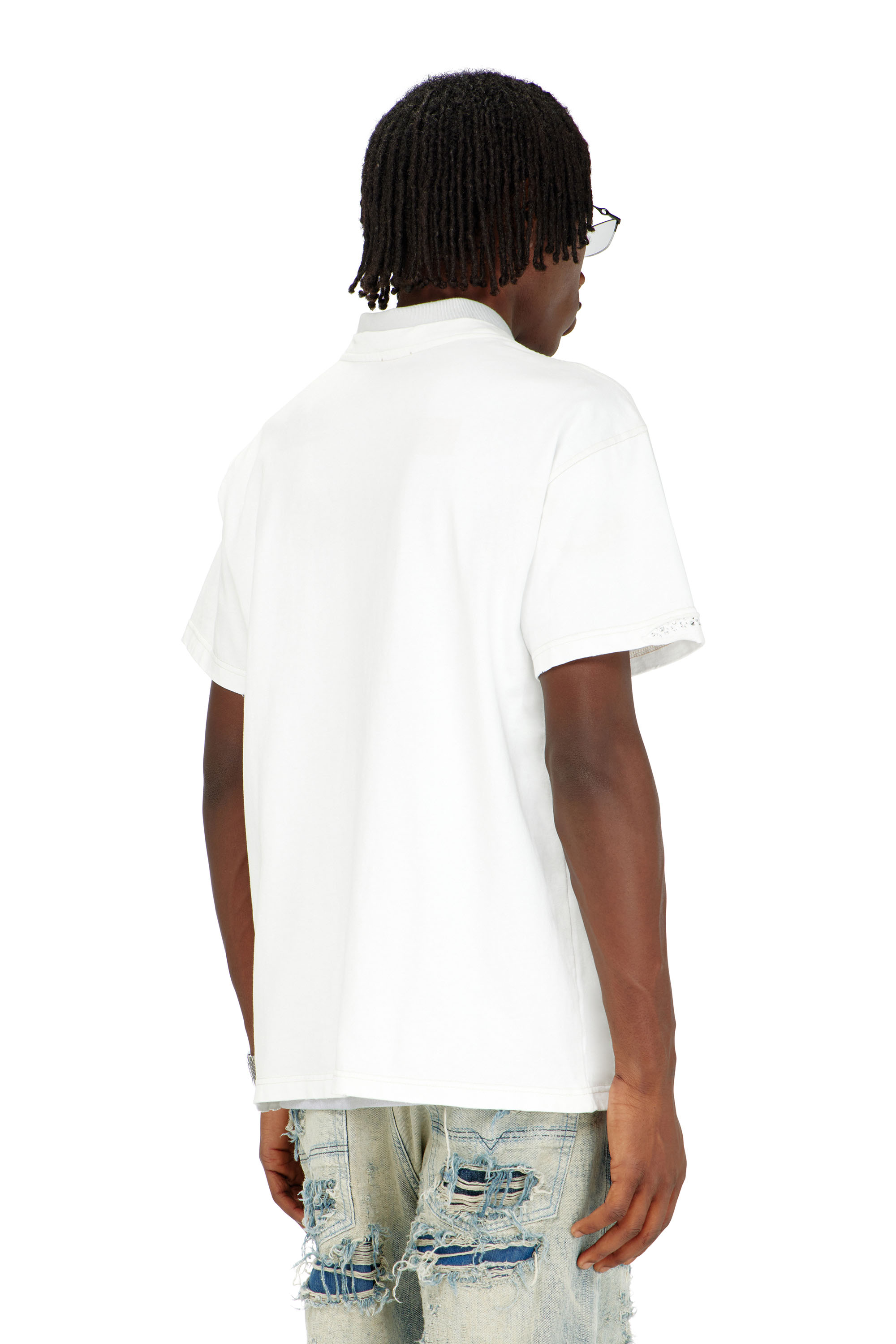 Diesel - T-NORM-CRYSTALS, Male's Tシャツ in ホワイト - 4