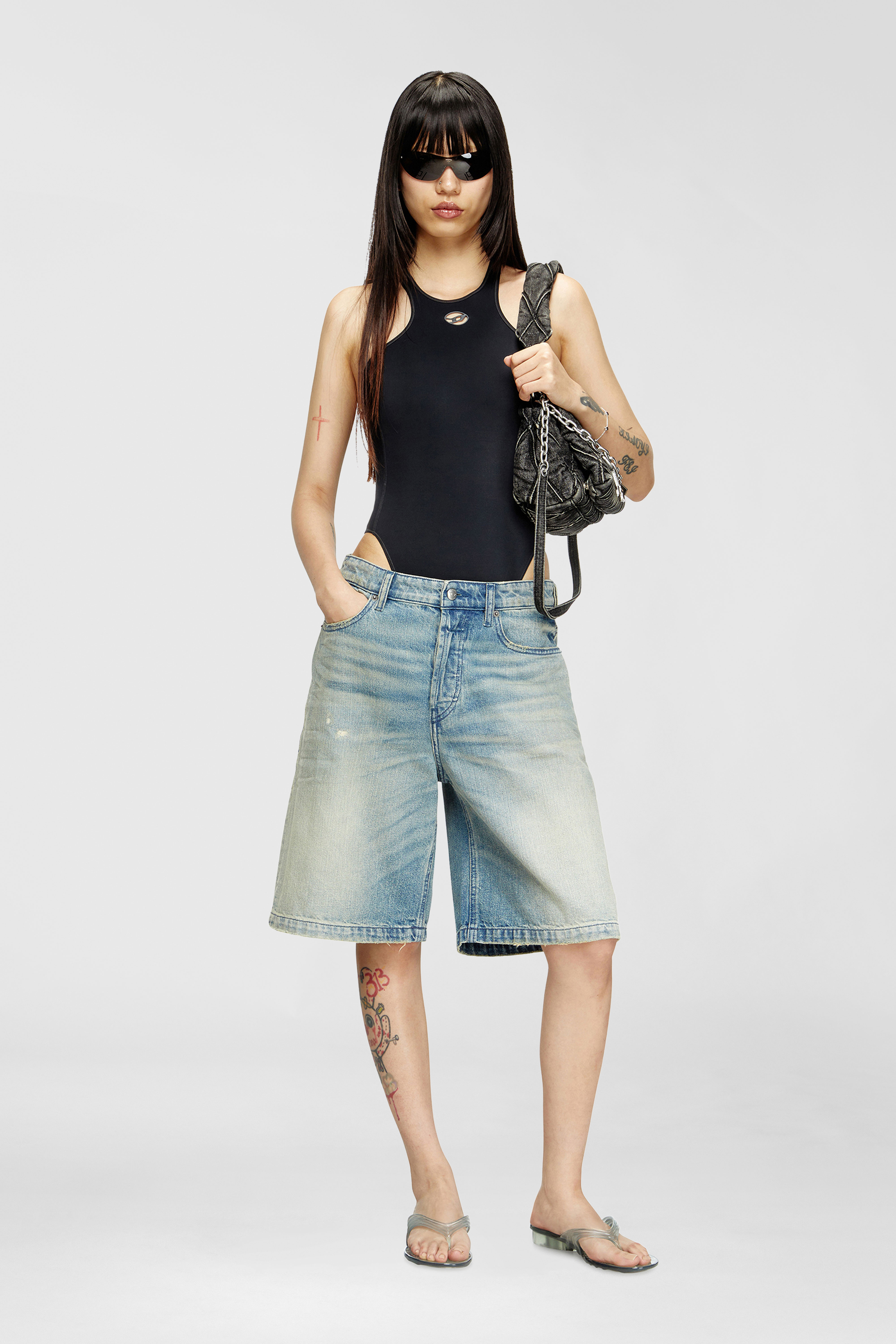 Diesel - MELISSA QUANTUM THONG, Female's Sculptural flip-flops in Melflex&reg; in ライトグレー - 1