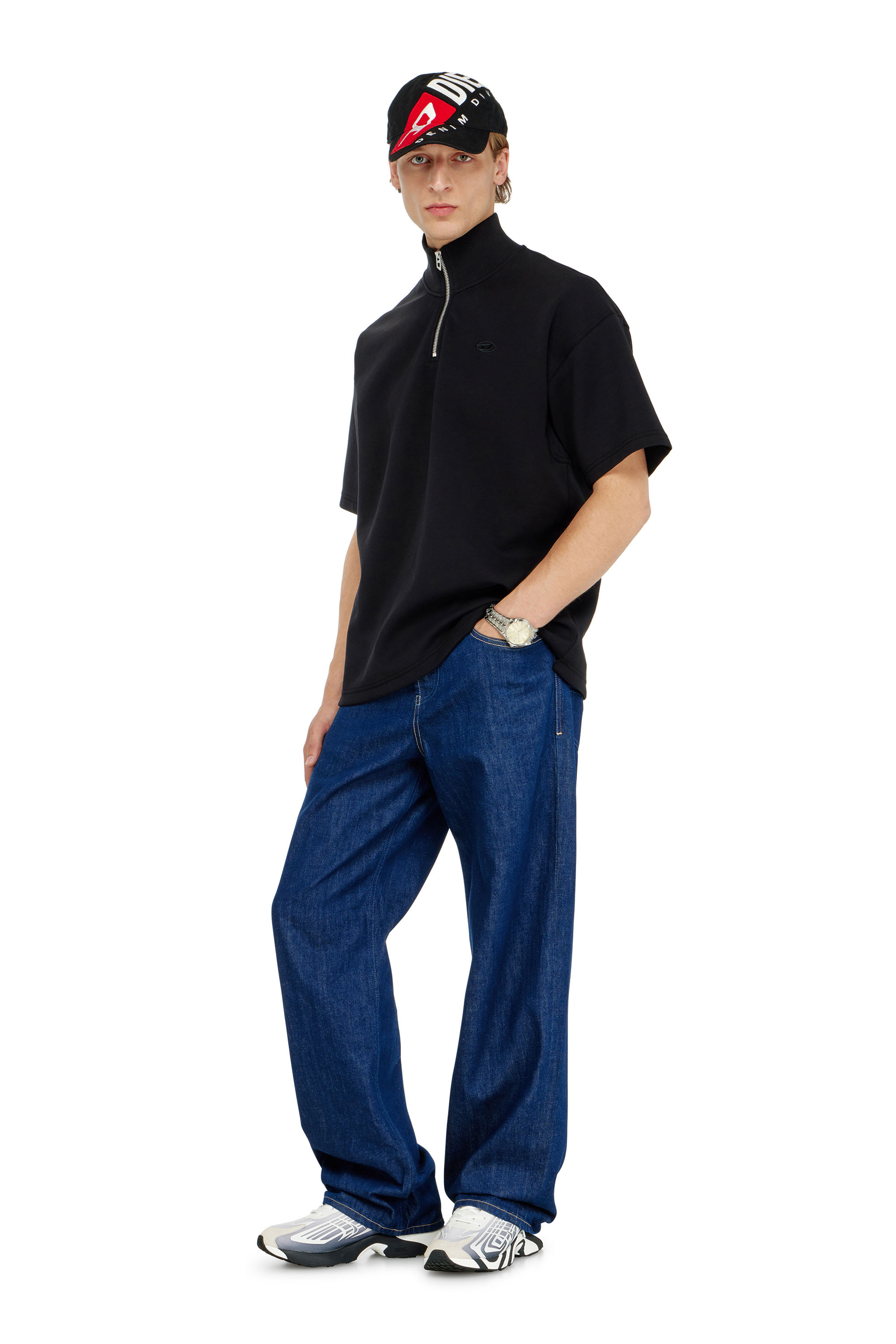 Diesel - S-CUBY, Male's 半袖スウェット in ブラック - 1