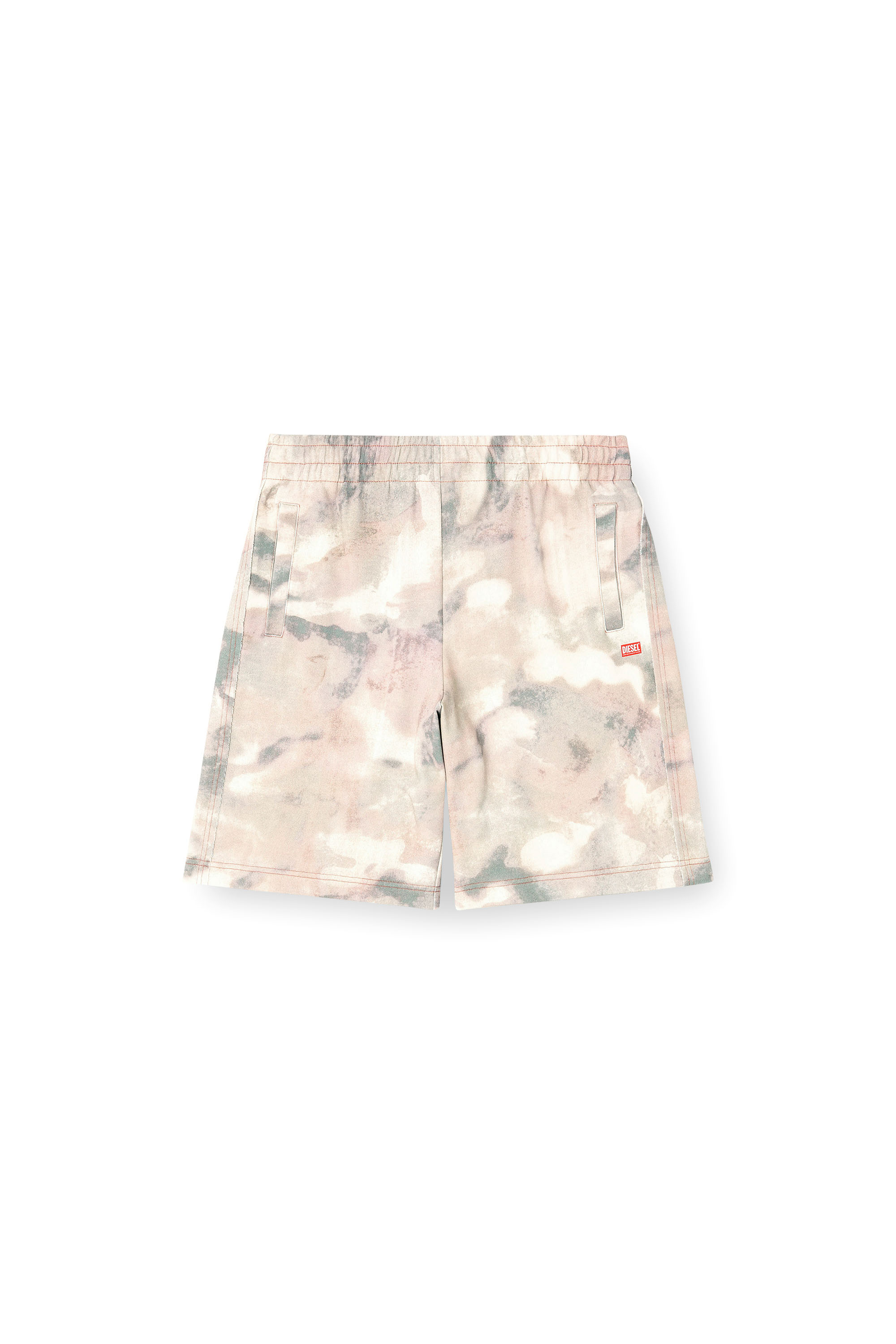 Diesel - P-CRONE-V1, Male's Sweat shorts with camo digital print in ベージュ/ブラウン - 2