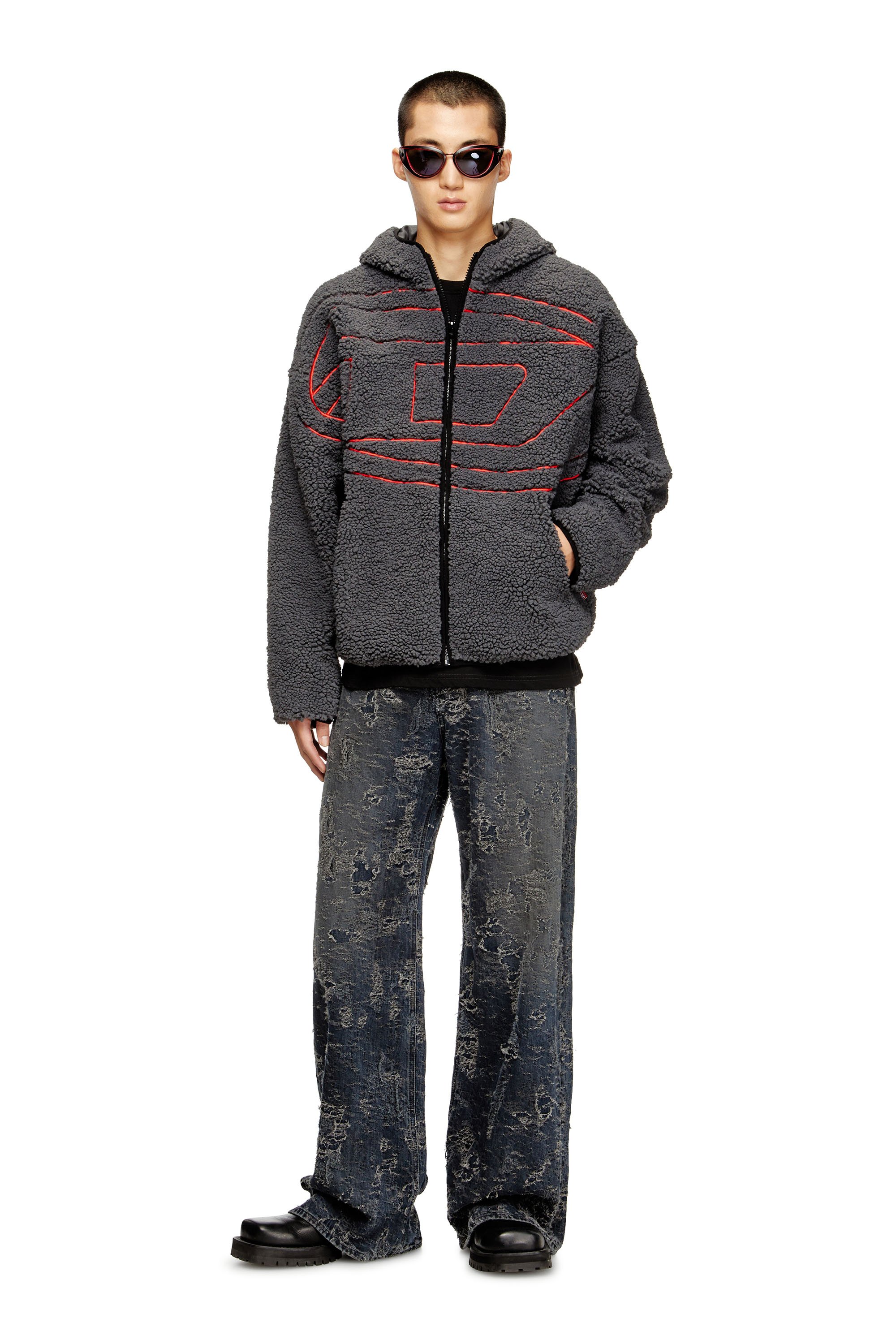 Diesel - S-ZAT, Male's ジャケット in ダークグレー - 2