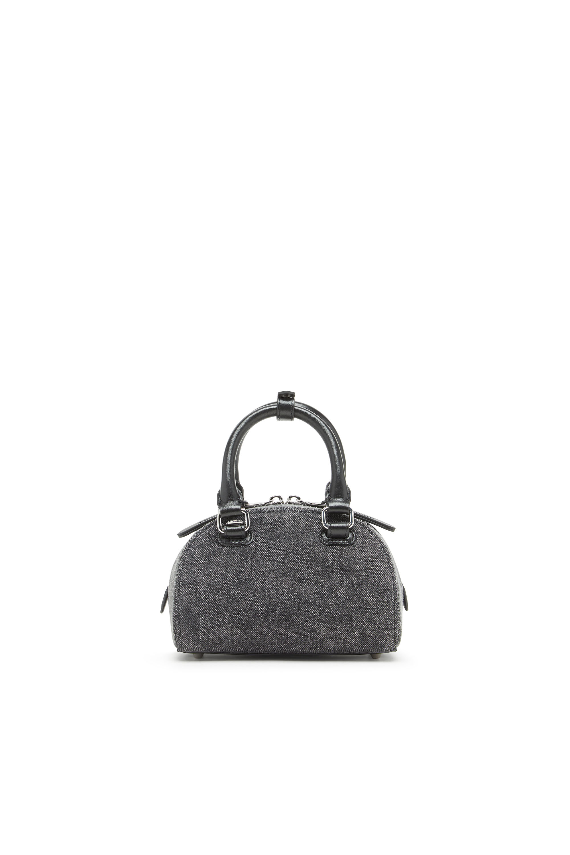 Diesel - 1DR DOME CROSSBODY, Female's 1DR Dome-Mini bowling bag in washed denim in グレー - 3