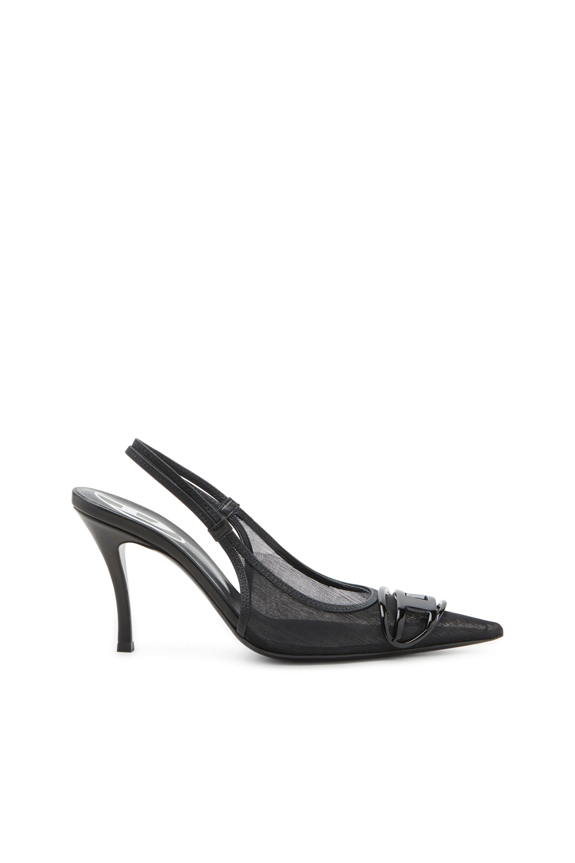 Diesel - D-VENUS SB, Female's D-Venus-Slingback pumps in leather-trimmed mesh in ブラック - 1