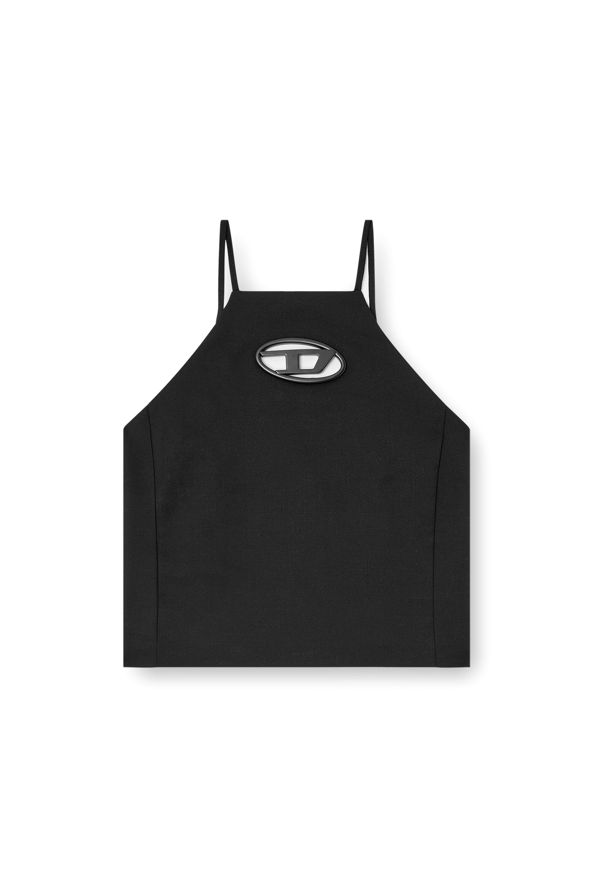 Diesel - T-WILIT, Female's Cami top in Cool Wool and stretch knit in ブラック - 3