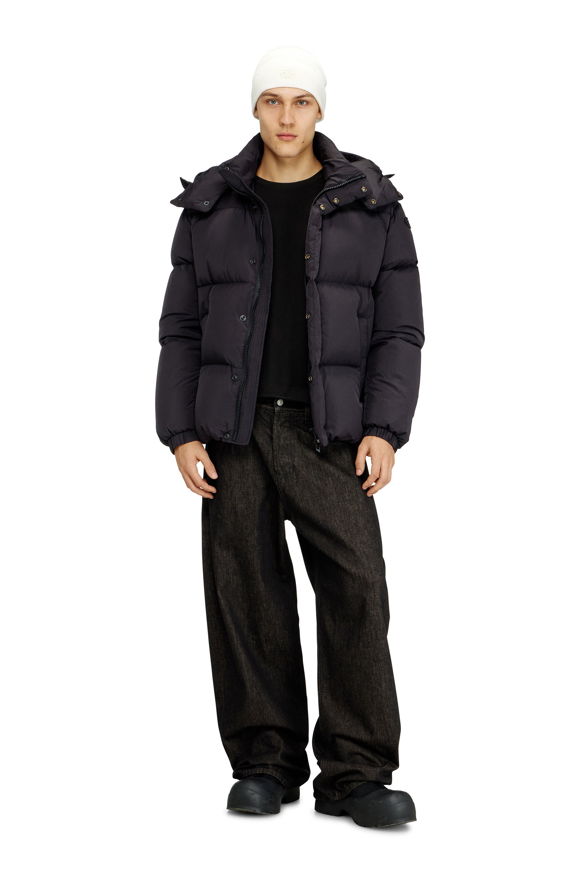 Diesel - K-CODER-FULLY B, Unisex's ニットキャップロゴ in クリーム - 4