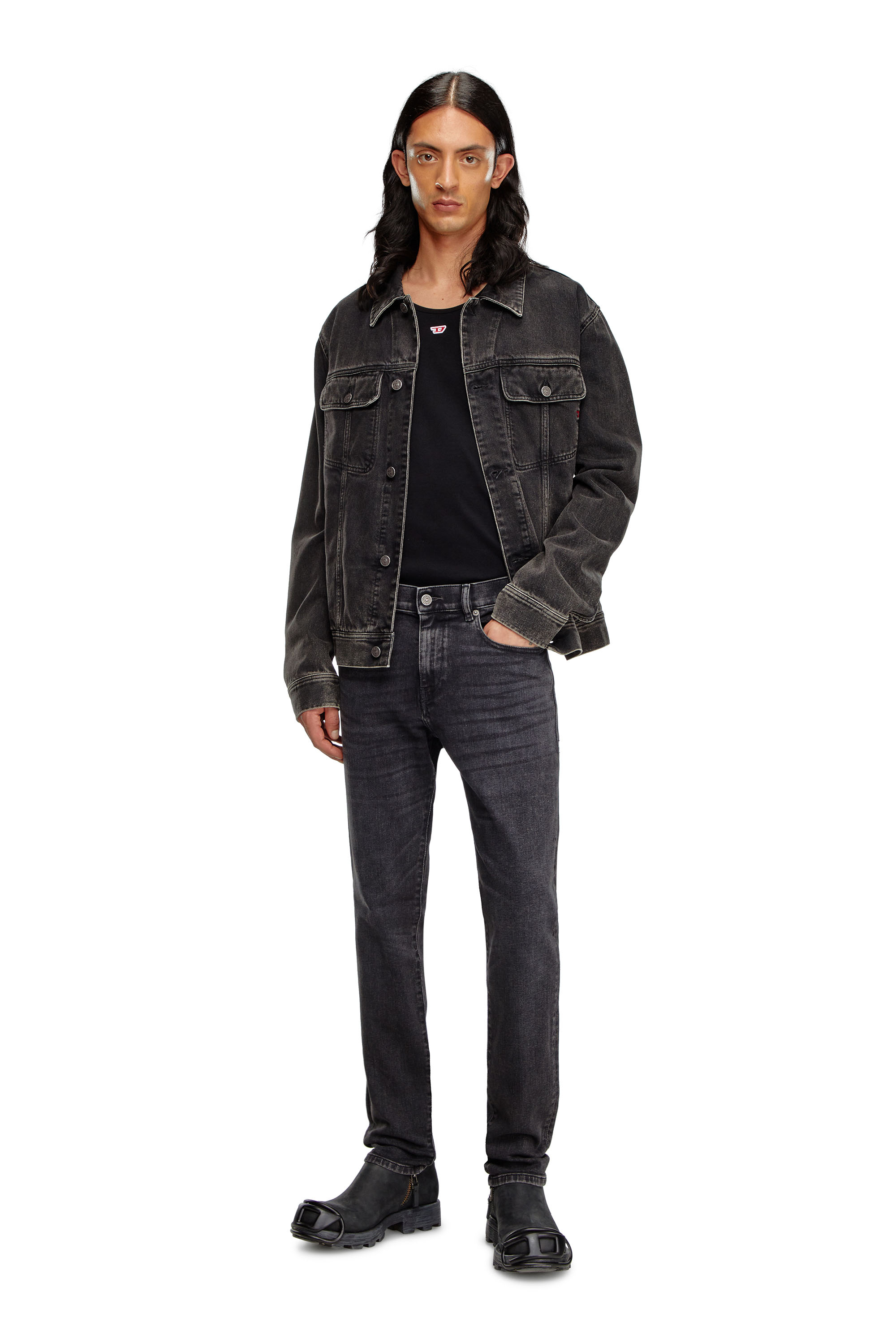 Diesel - Slim Jeans 2019 D-Strukt 09B83, ブラック/ダークグレー - Image 6