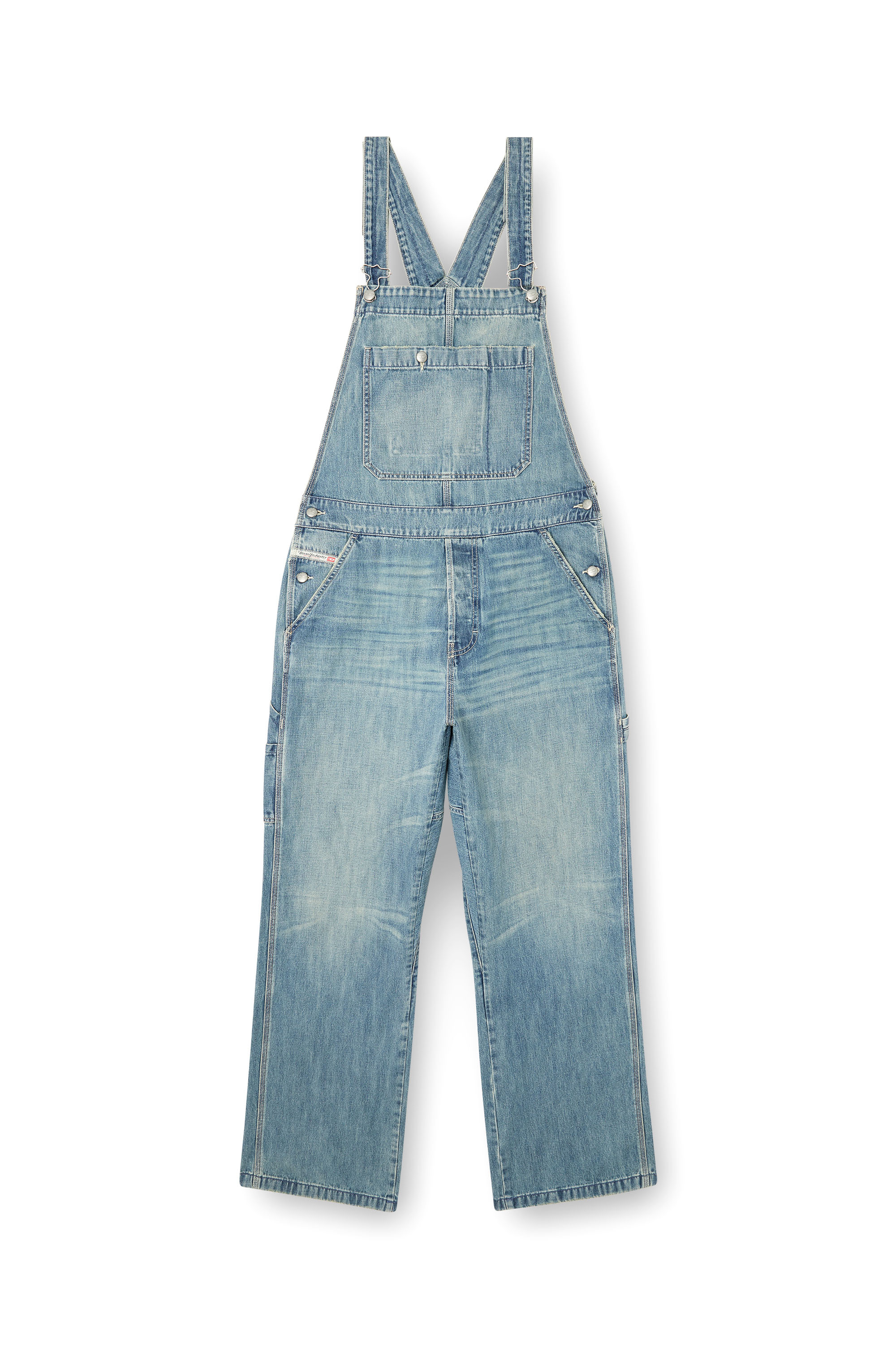 Diesel - D-FRAMU-U, Unisex's Utility-style denim dungarees in ライトブルー - 2