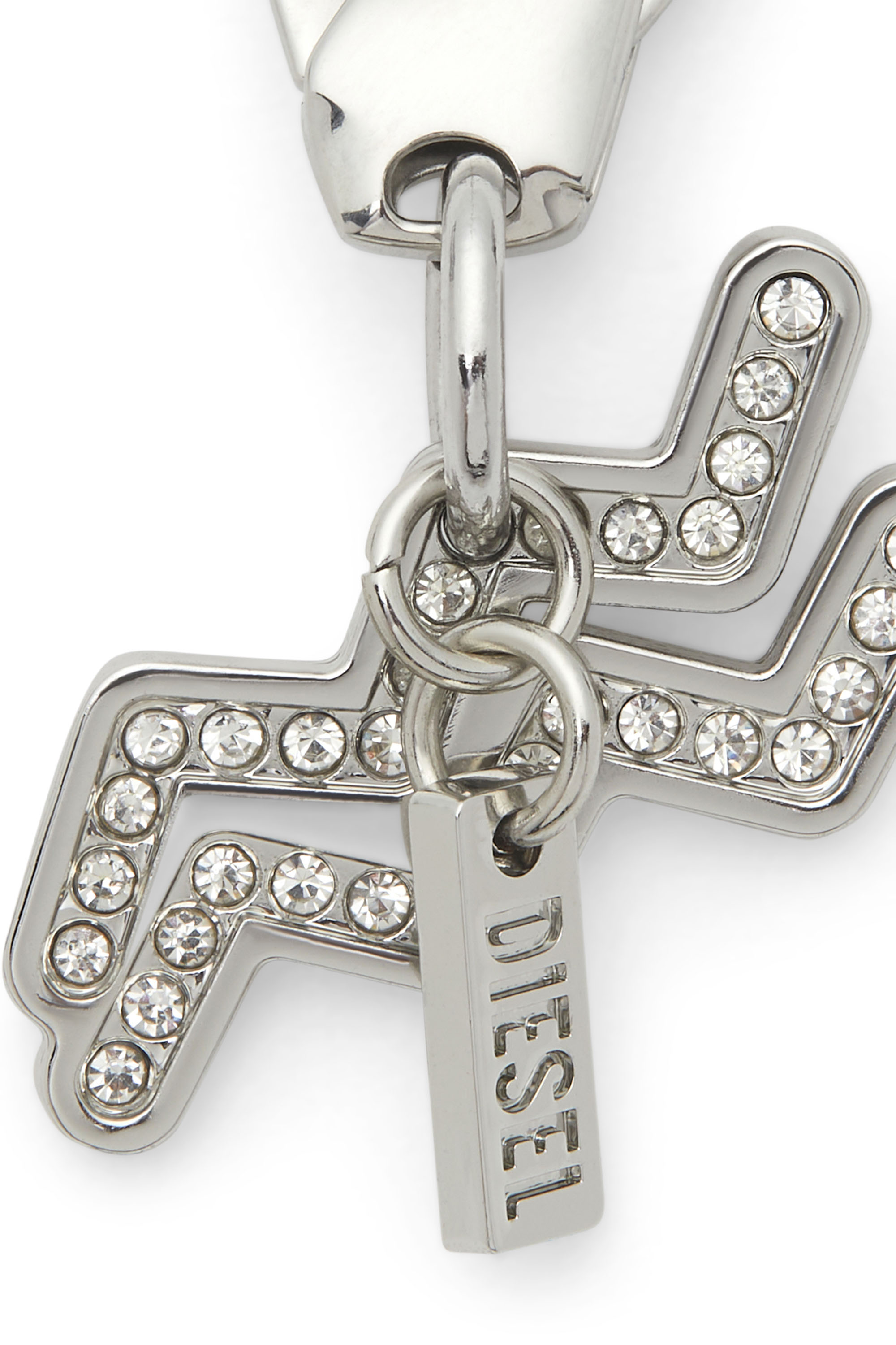 Diesel - CHARM ACQUARIUS, Unisex's Metal Aquarius charm with rhinestones in シルバー - 2