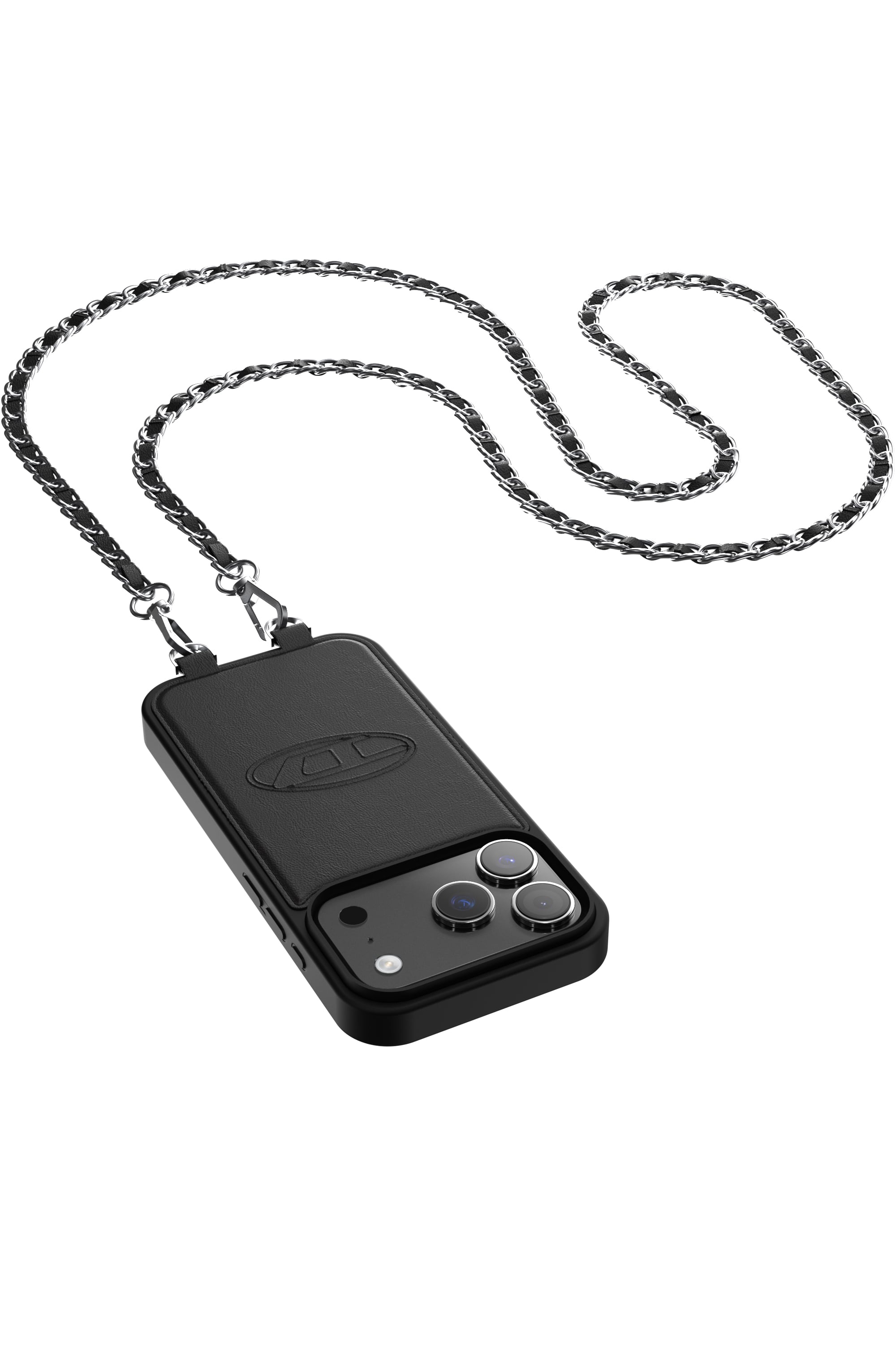 Diesel - 60662 MOULDED CASE, Unisex's Oval D case with wrist strap and MagSafe for iPhone 17 Pro in ブラック - 2