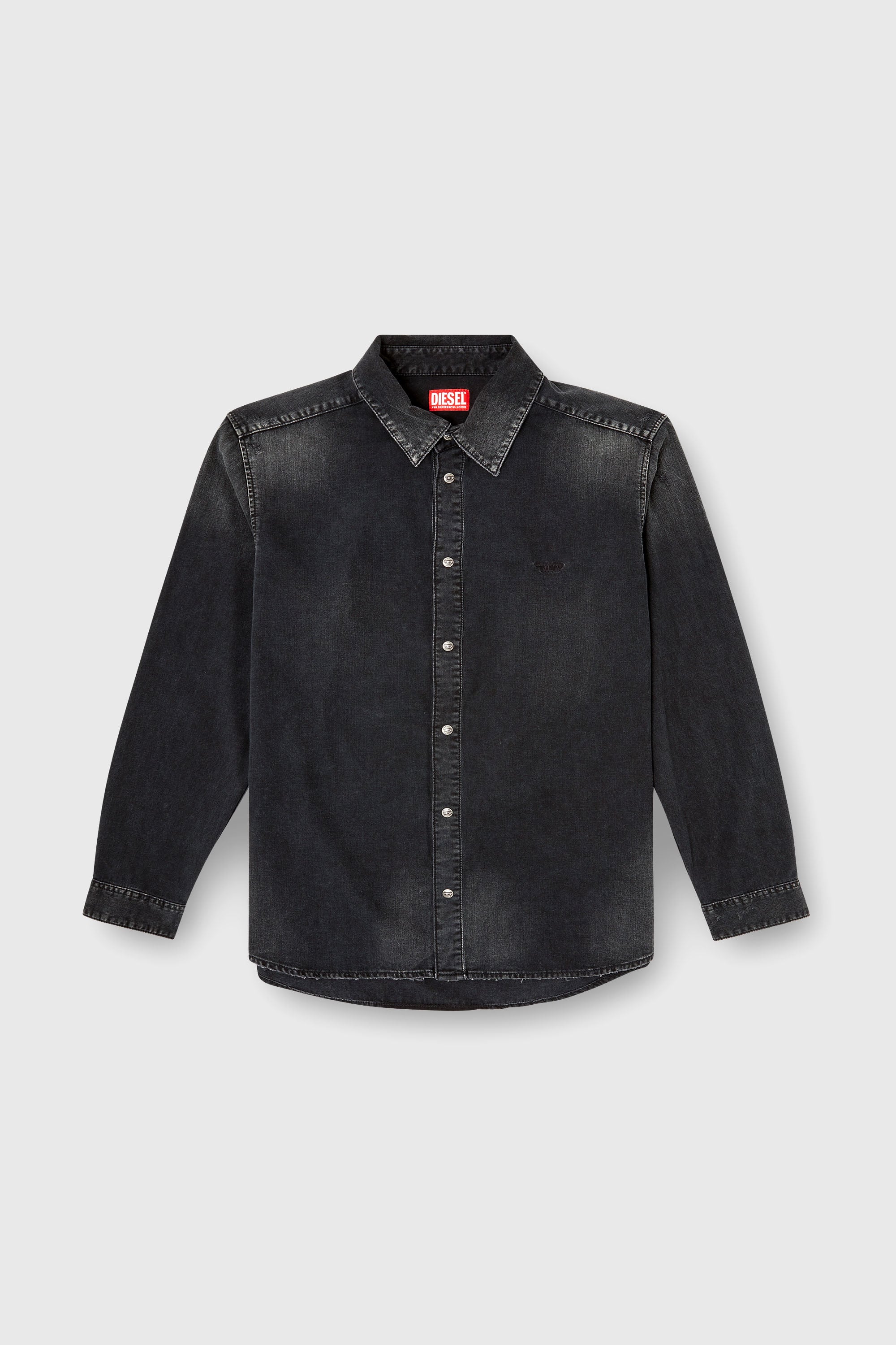 Diesel - D-SIMPLY, Male's Long-sleeve denim shirt in ブラック - 2