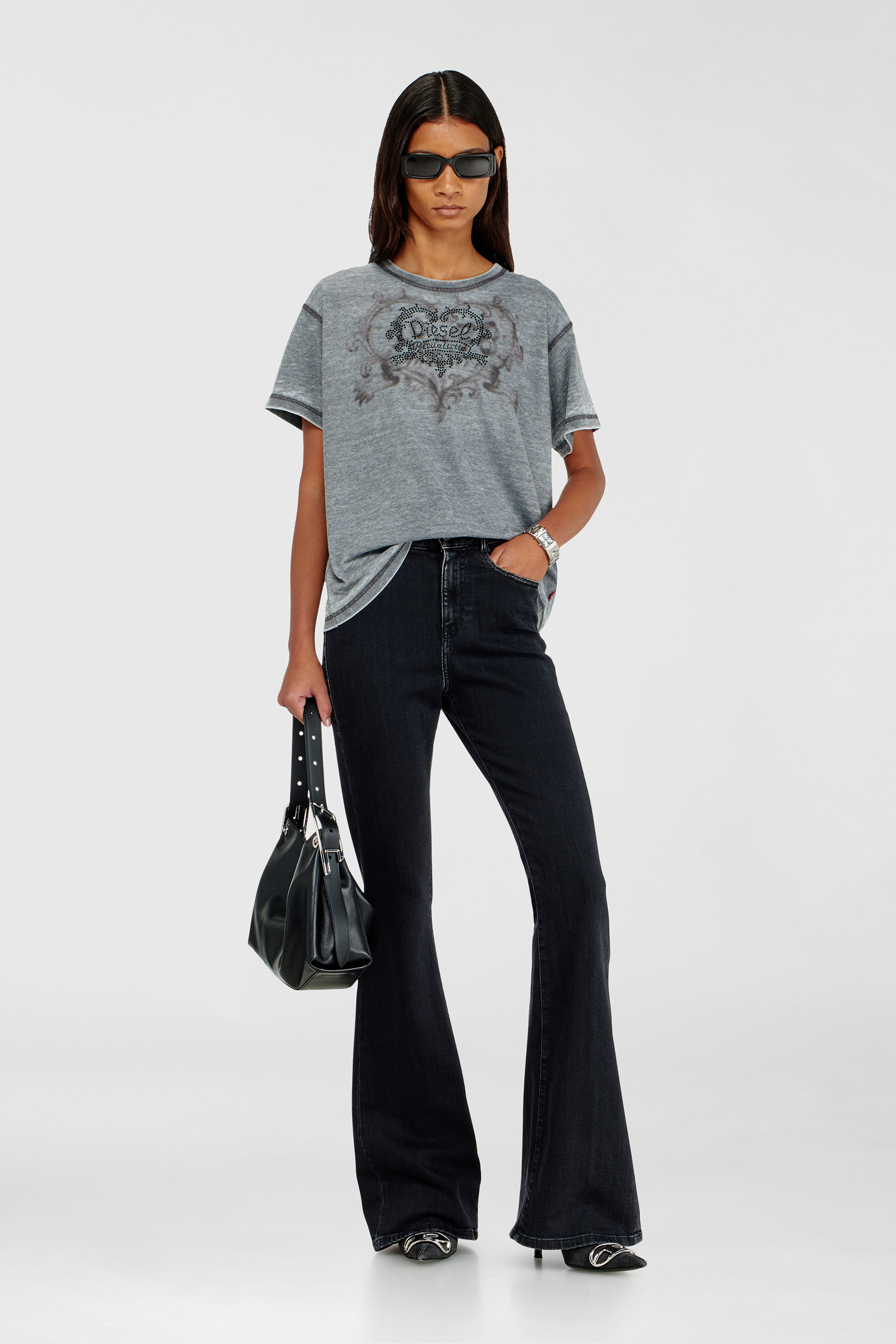 Diesel - T-NORMY-AA5, Female's Tシャツ in グレー - 1