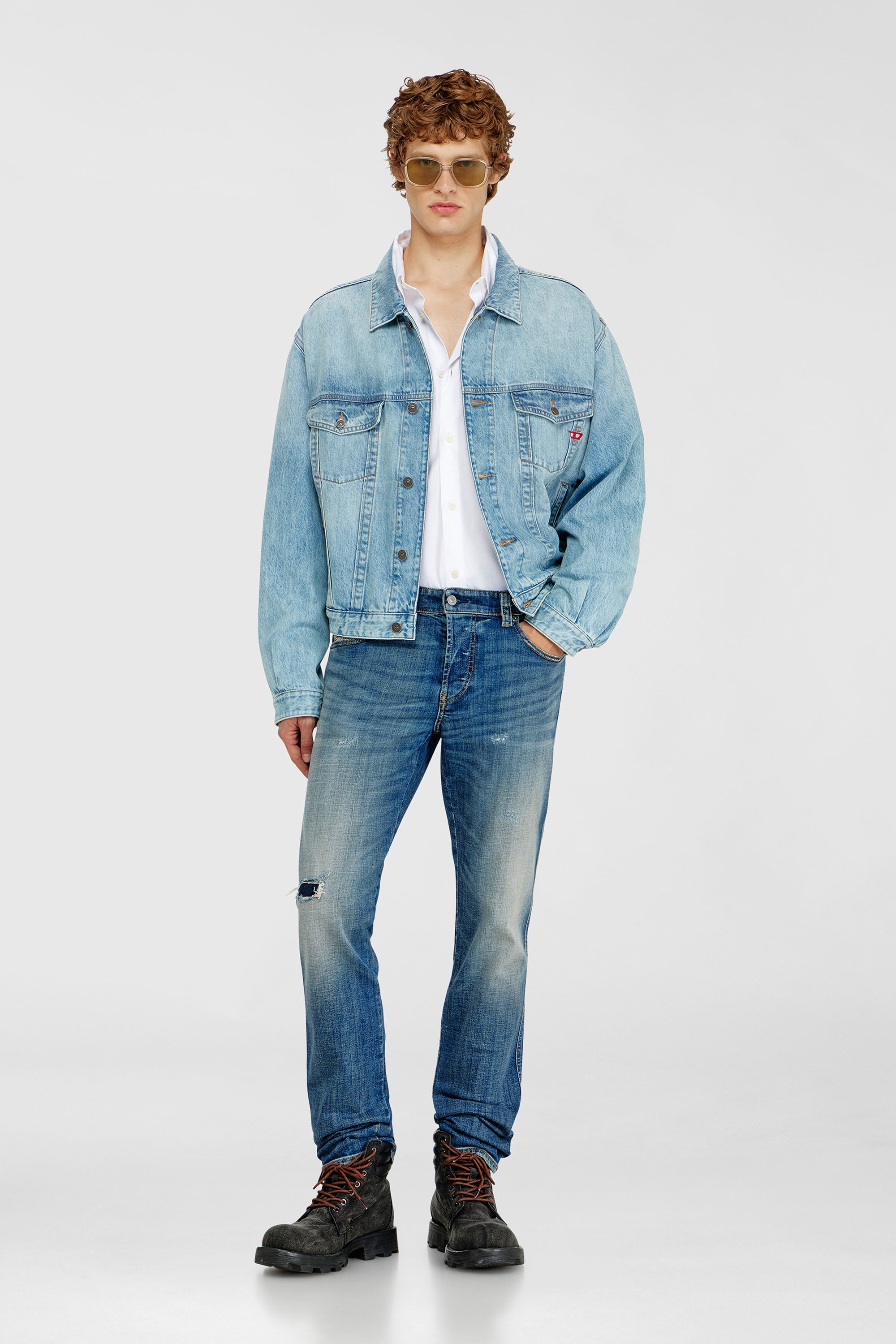 Diesel - D-RANGER, Unisex's デニムジャケット in ライトブルー - 2