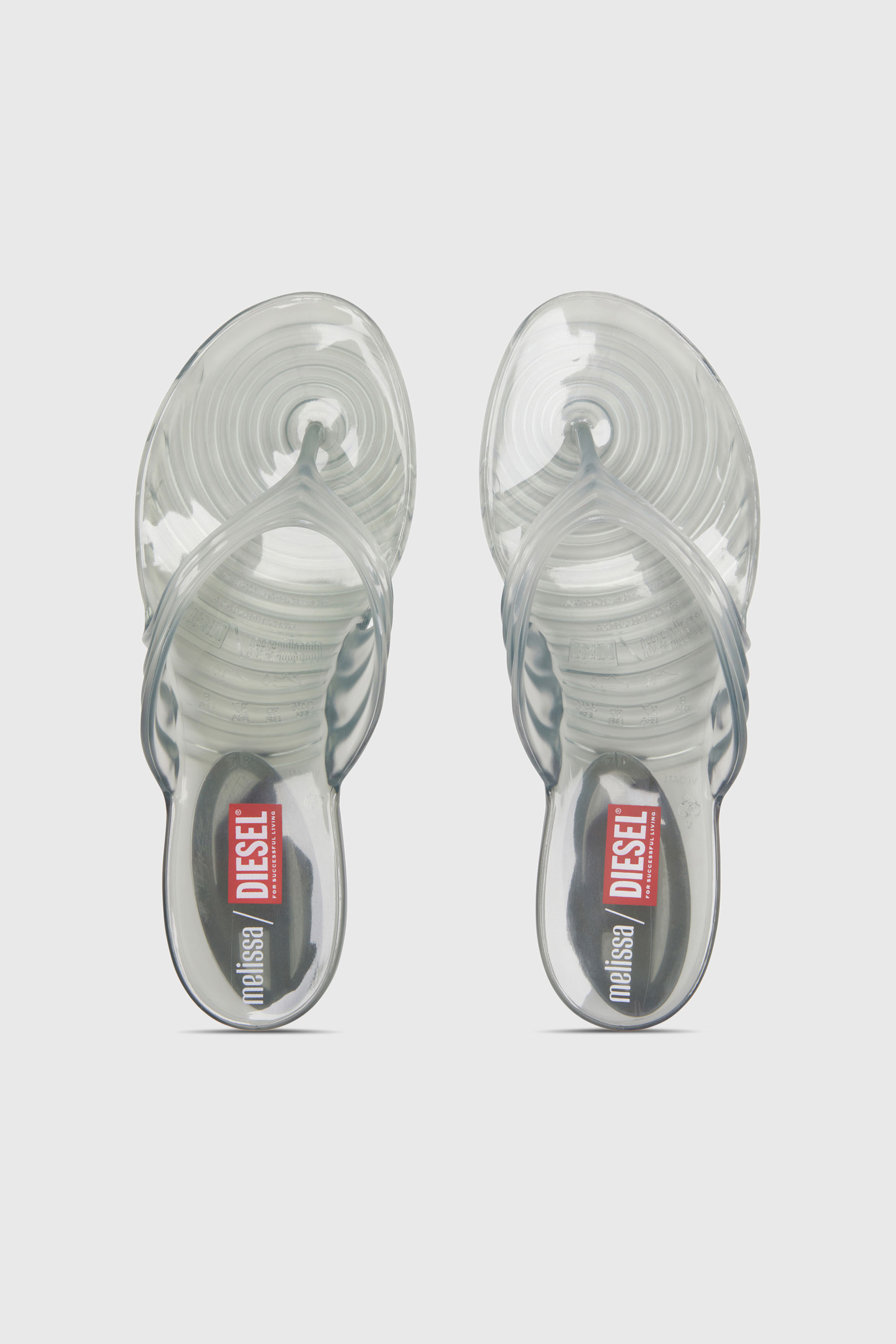 Diesel - MELISSA QUANTUM THONG, Female's Sculptural flip-flops in Melflex&reg; in ライトグレー - 6