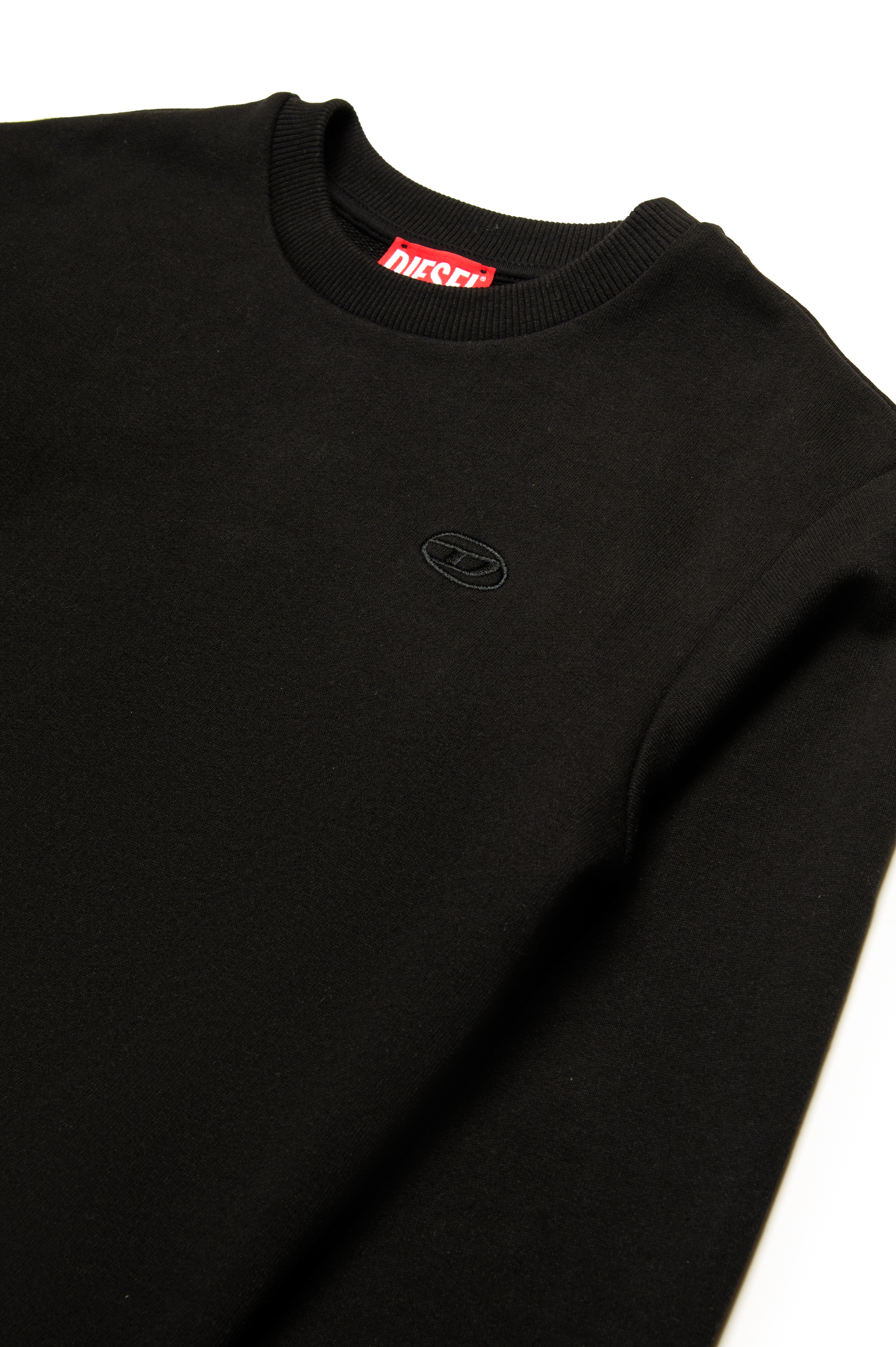 Diesel - SROBMEGOVALD OVER, Male's Sweatshirt with mega Oval D embroidery in ブラック - 3