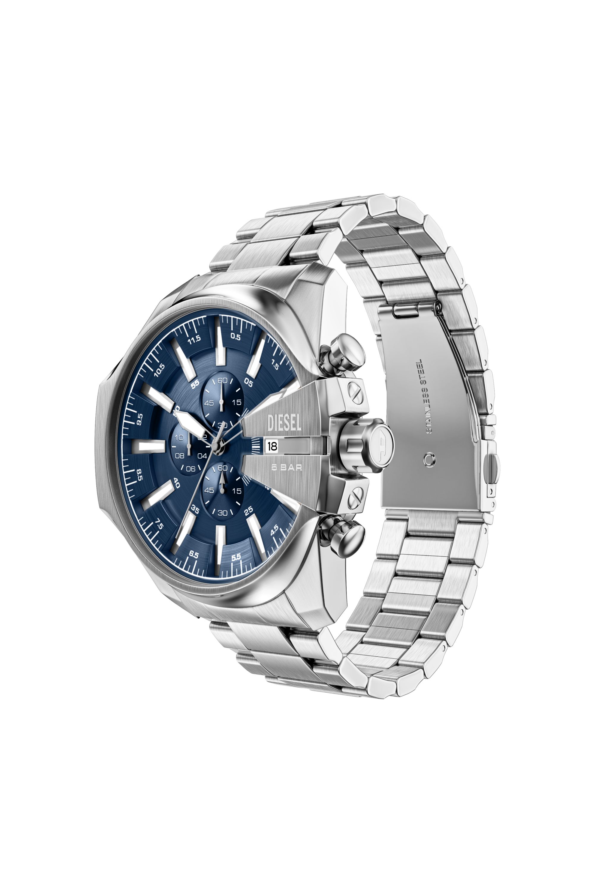 Diesel - DZ4721 WATCH, Male's Mega Chief Slim stainless steel watch in シルバー - 5