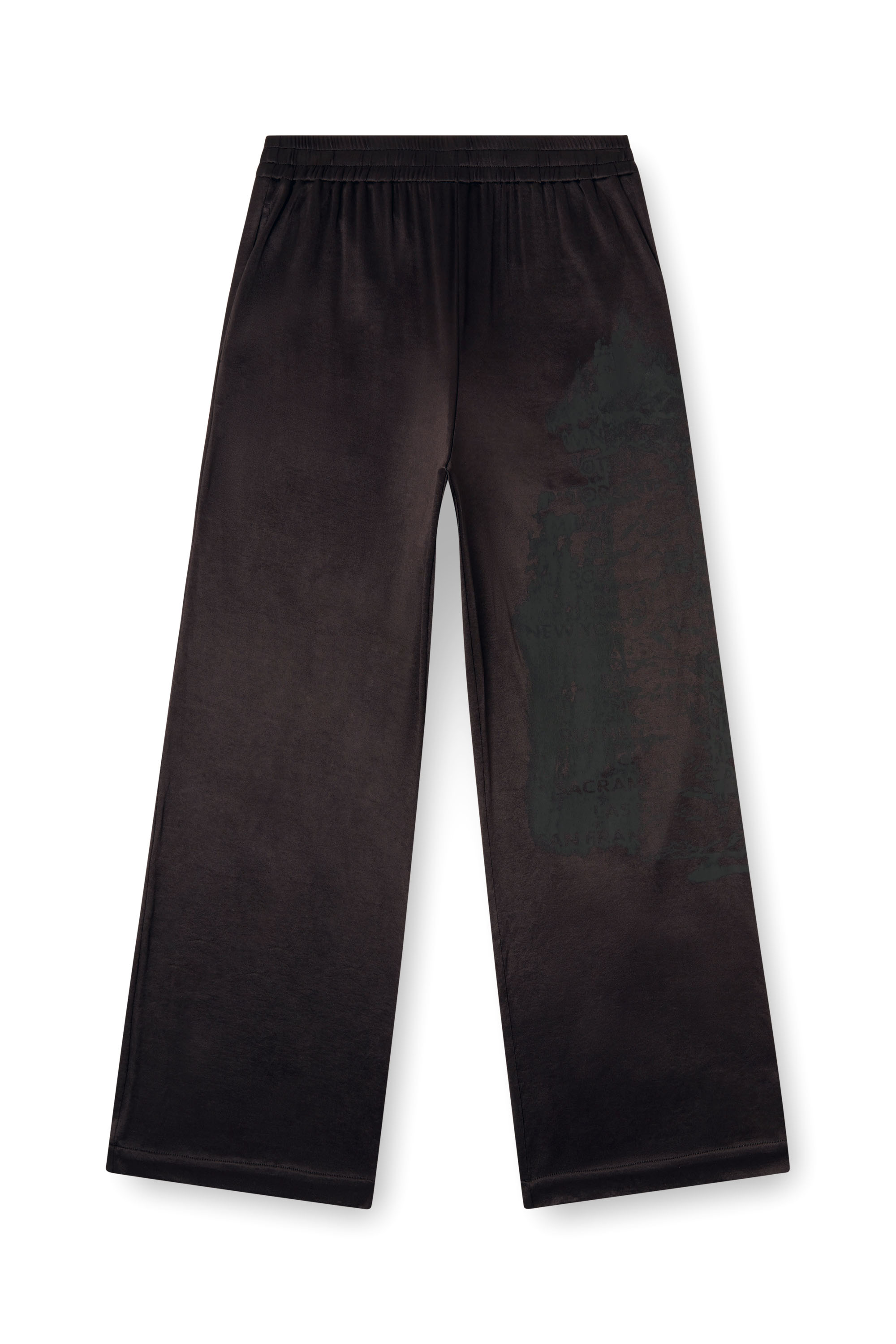 Diesel - P-JESPER-PLAIN, Male's Pants in gathered acetate jersey in ブラック - 5