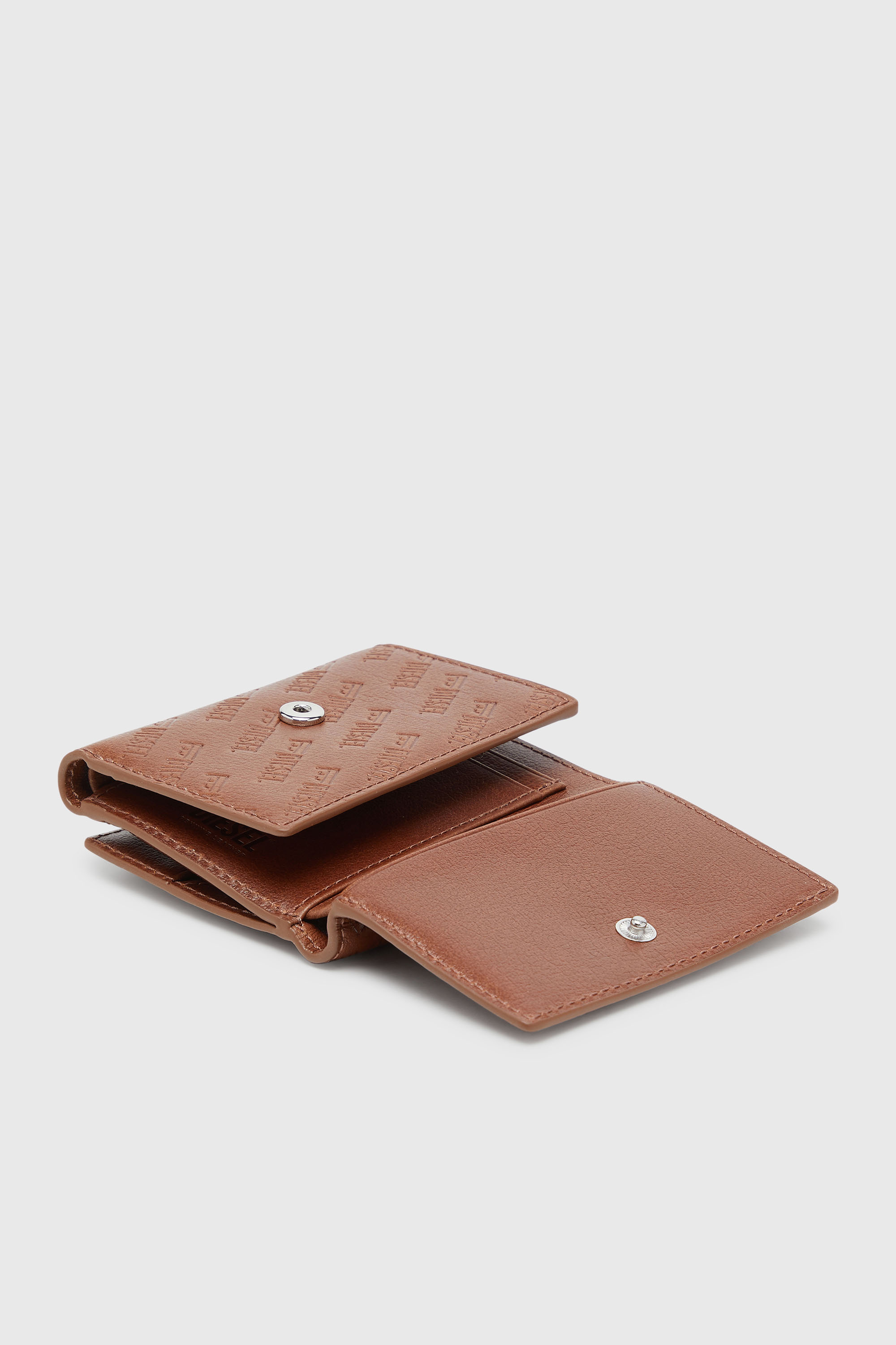 Diesel - MONOGRAM TRI-FOLD COIN S 3D, Male's 三つ折りウォレット in ブラウン - 4