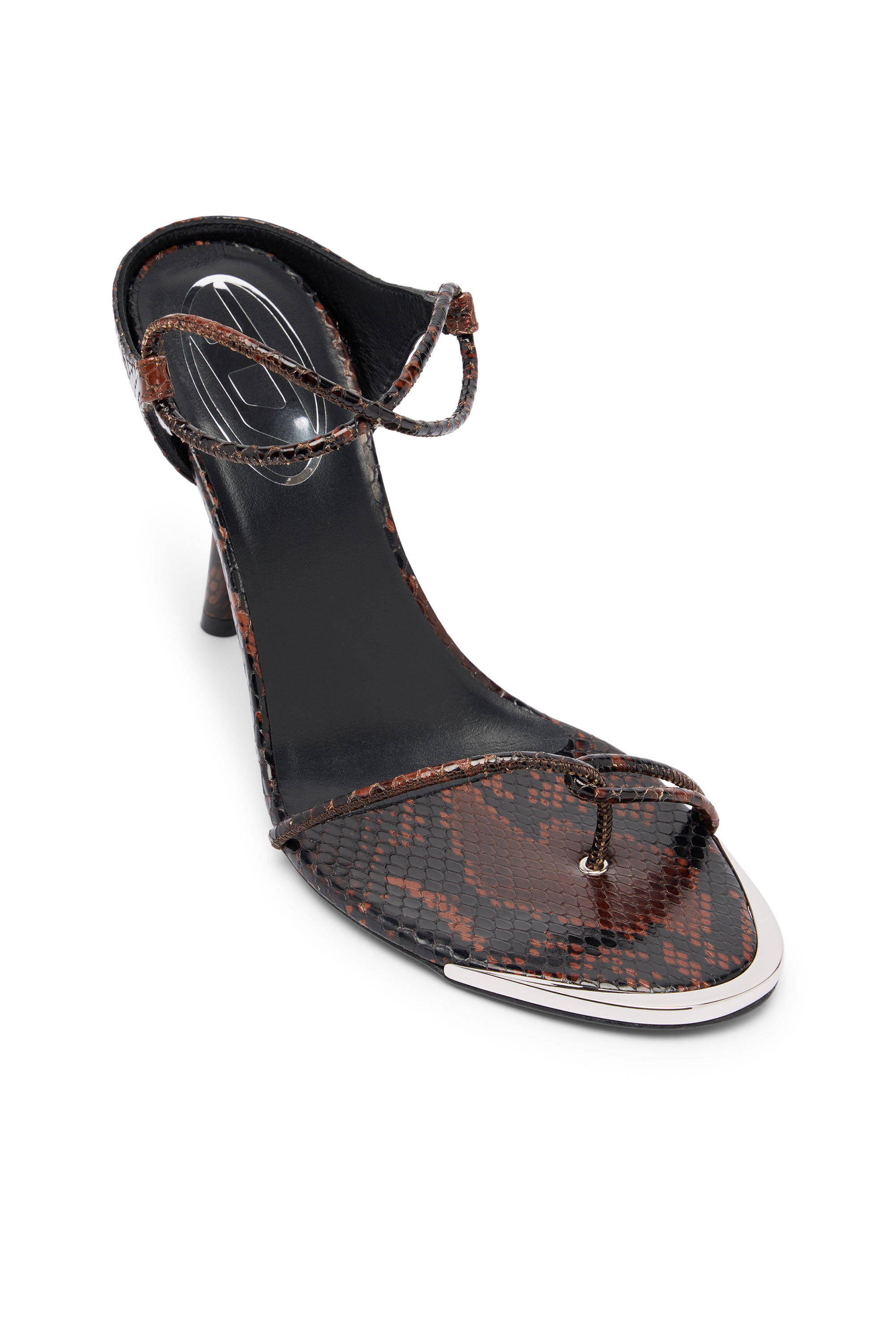 D-DIAM'S INFRA LACE 90 D-Diam's-Thin cord Sandals in croc-effect