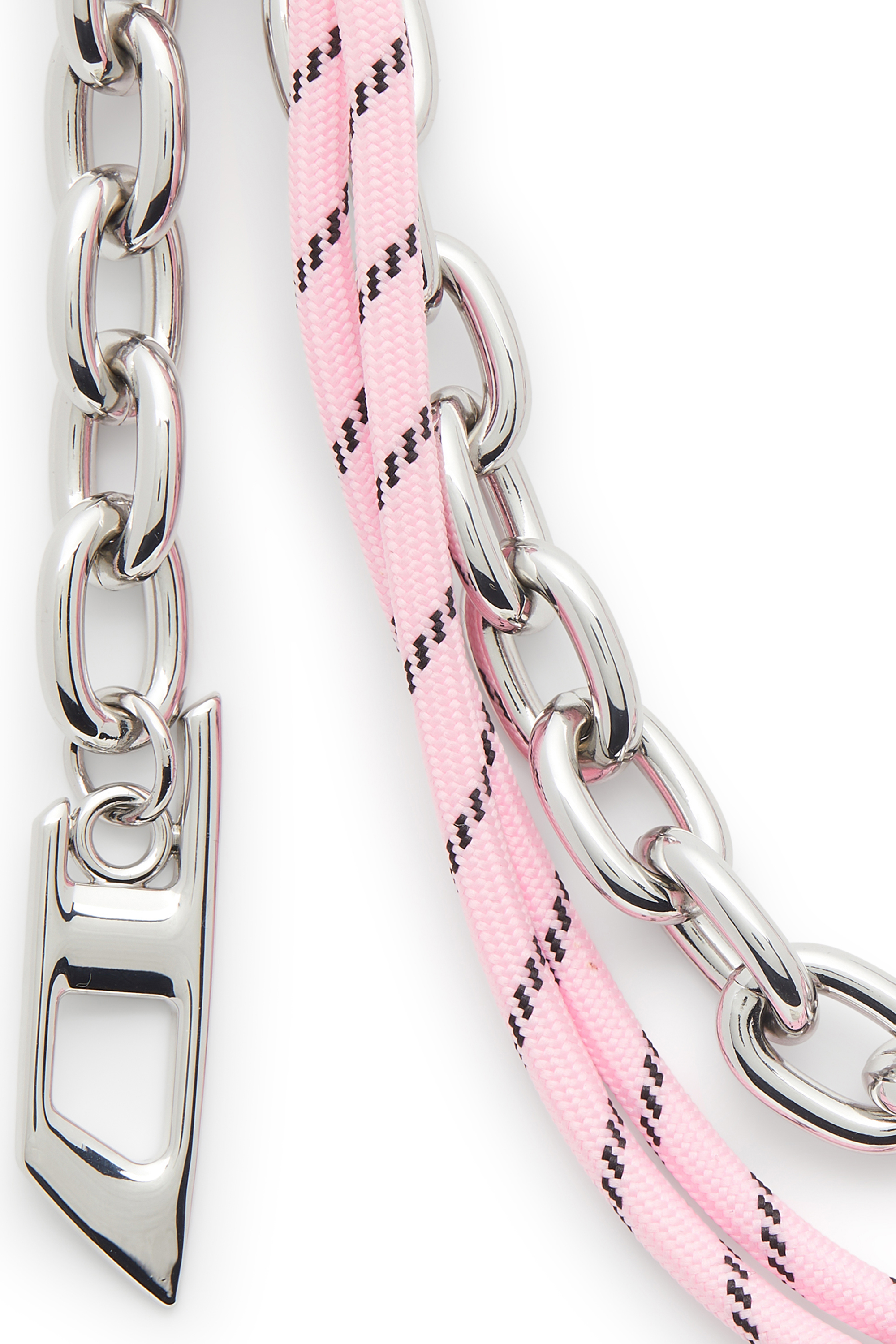 Diesel - CHAIN-D M, Female's チェーンチャーム in シルバー/ピンク / ホワイト - 2