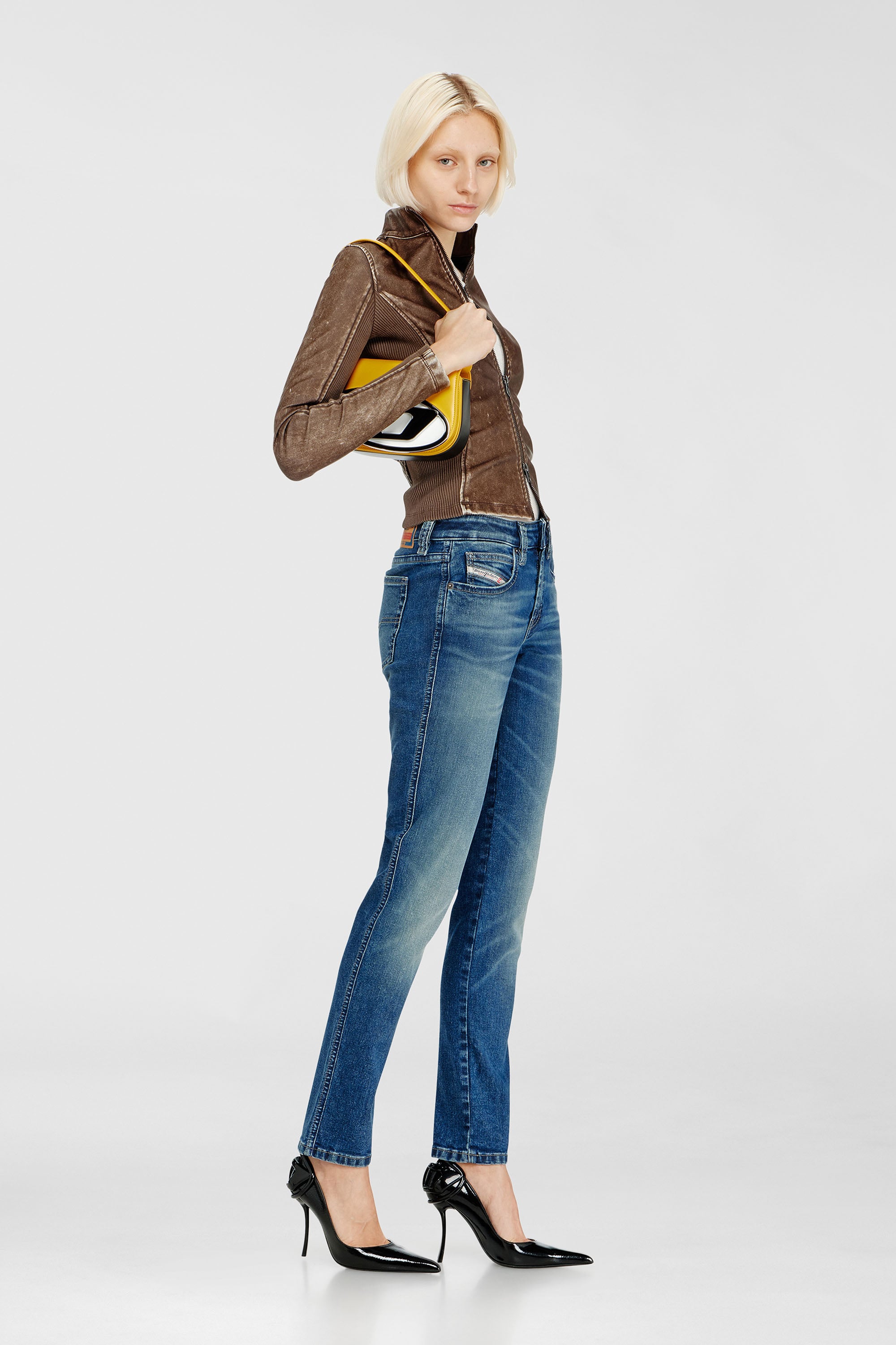Diesel - Female's Slim Jeans 1992 D-Jiann 0DBEE, ミディアムブルー - 1