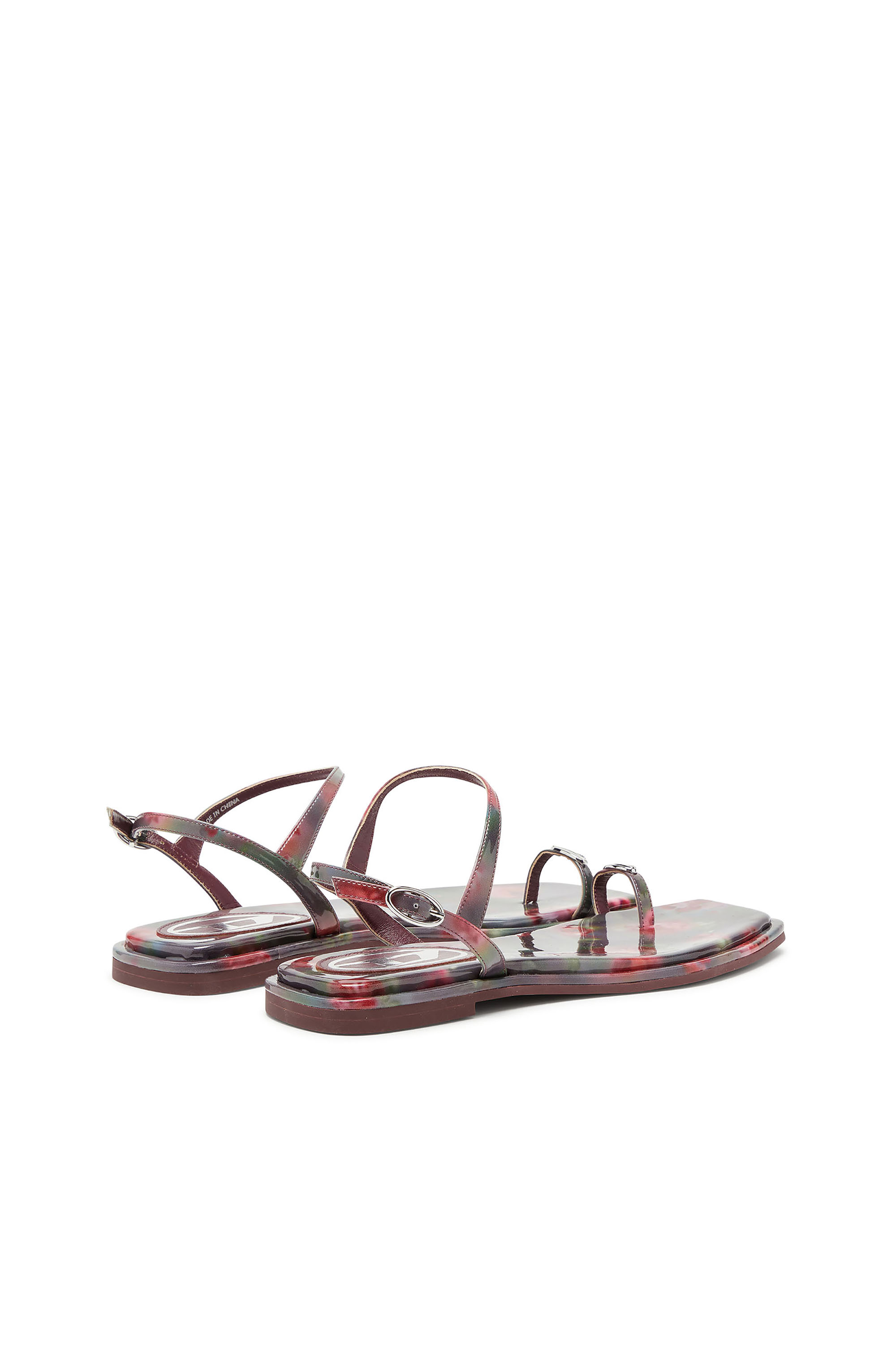 Diesel - D-AMBER INFRA 0, Female's D-Amber - Sandals with all-over print in バイオレット/ピンク - 4